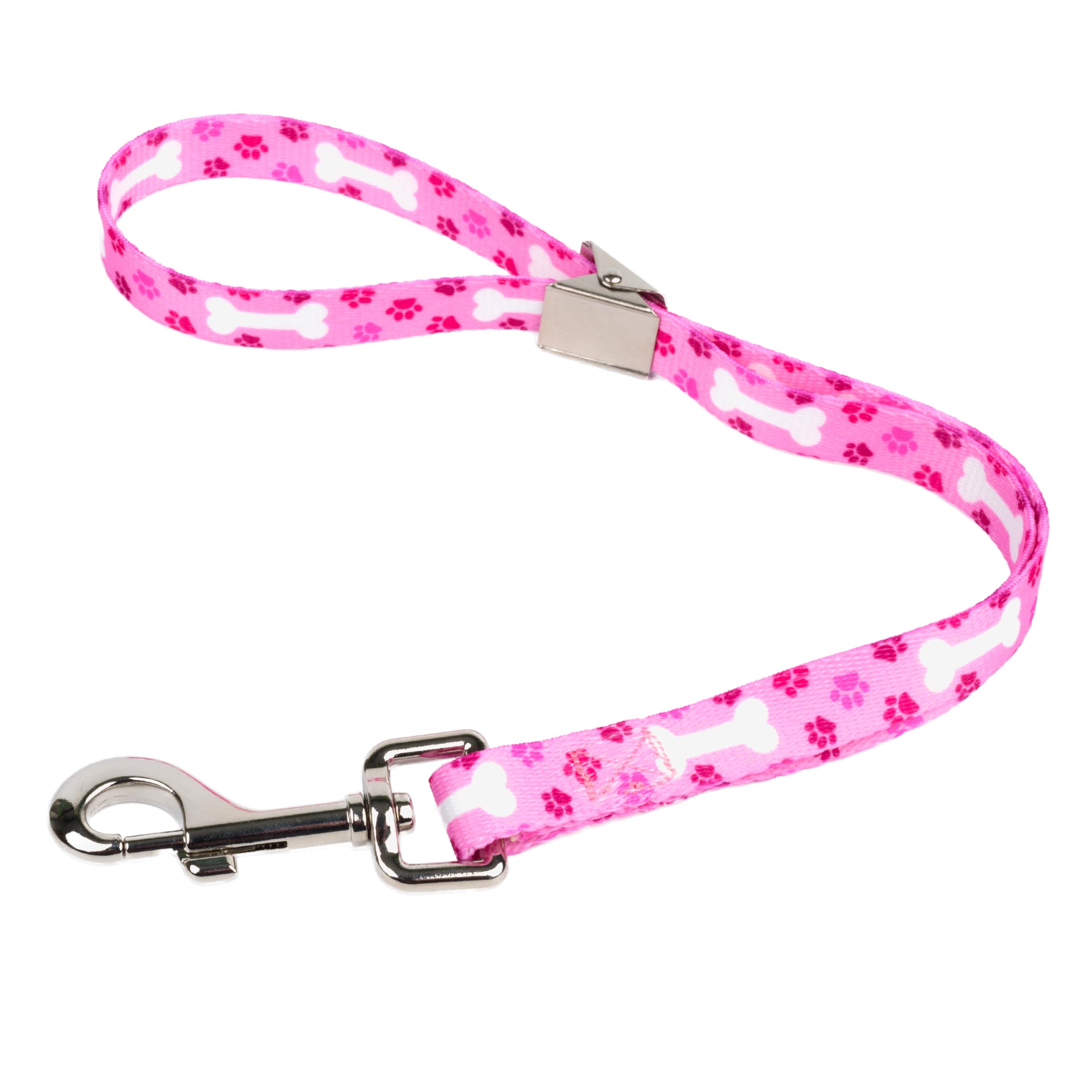 Country Brook Petz - Pink Oh My Dog Spring Loaded Grooming Loop Featuring Unique Designs For Any Style (5/8 Inch Wide, 16.5 Inch