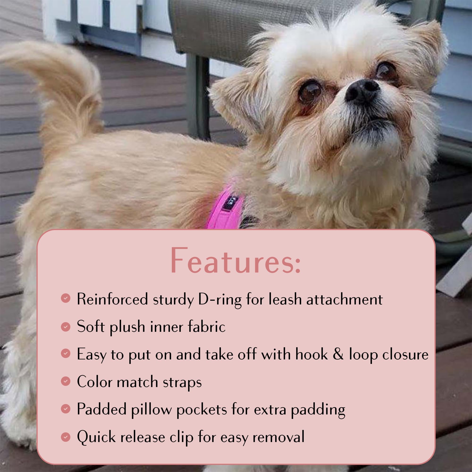 Comfort Fit Step-In Dog Harness - Comfortable Puppy Harness & Dog Vest: Adjustable, Soft Padded For Small, Medium Dogs - Easy To Put-On Dog Harness Medium Sized Dog