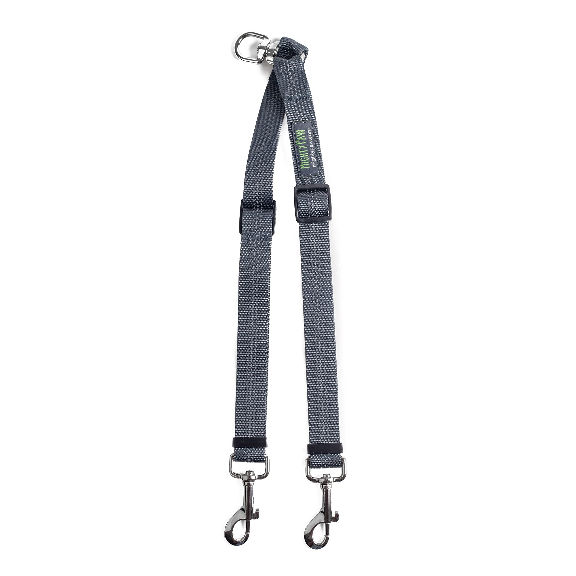 Mighty Paw Dual Dog Leash - Suitable For Two Dogs - Leash For 2 Dogs No Tangle - Leash Splitter - Large And Small Dog Compatible - Dual Leash Attachment - Double Clip Dog Leash Coupler - Dog Splitter