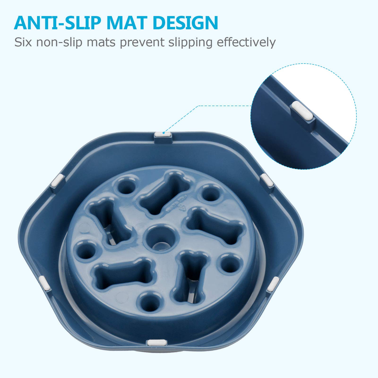 UPSKY Slow Feeder Dog Bowls Anti-Chocking Slower Feeding Dog Puzzle Bowl Puppy Slow Eating Dog Bowl, Interactive Bloat Stop Dog