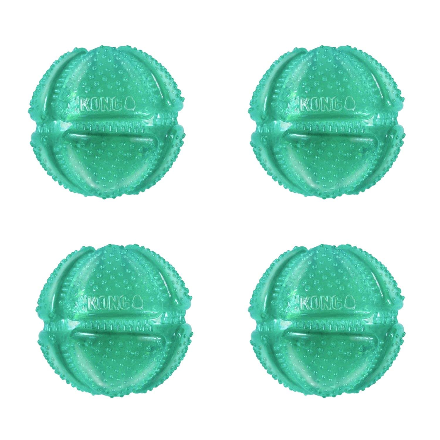 KONG Squeezz Dental Ball - Dog Toy for Cleaning Teeth - Flexible Chew Toy for Gentle & Mild Chewers - for Medium/Large Dogs
