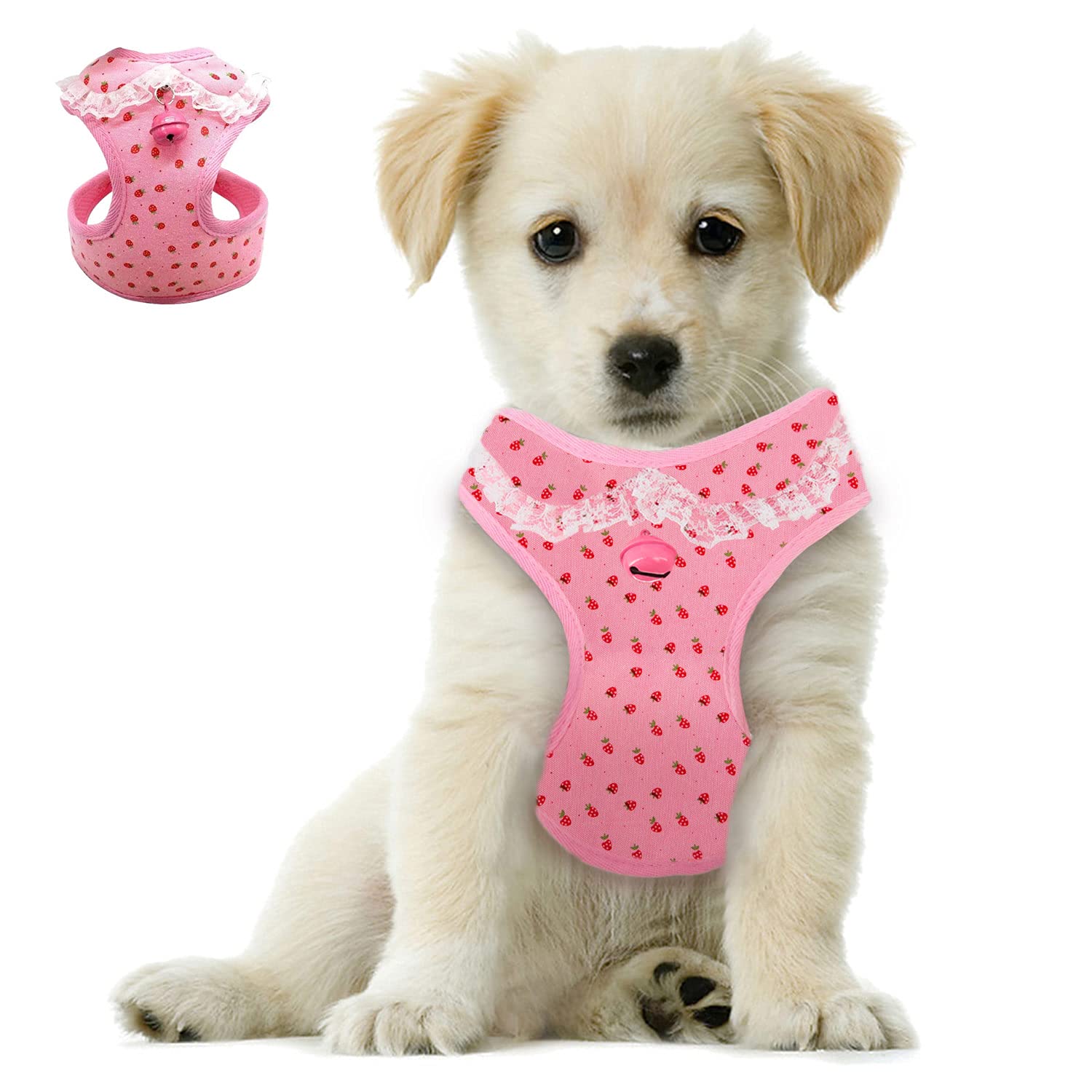 Bark Lover Small Puppy Harness With Bowtie, Adjustable Dog Vest Mesh Tuxedo Harness For Small Dog Kitten, Perfect For Party Wedd