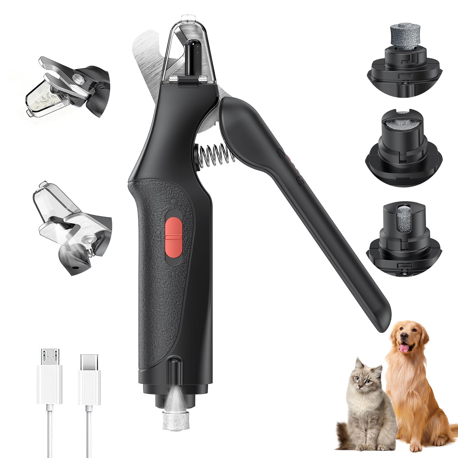CATPICK 2-in-1 Cat Nail Clippers & Dog Nail Clippers Trimmers for Large Medium Small Dogs Cats Claw Trimmer Quick Sensor and Saf