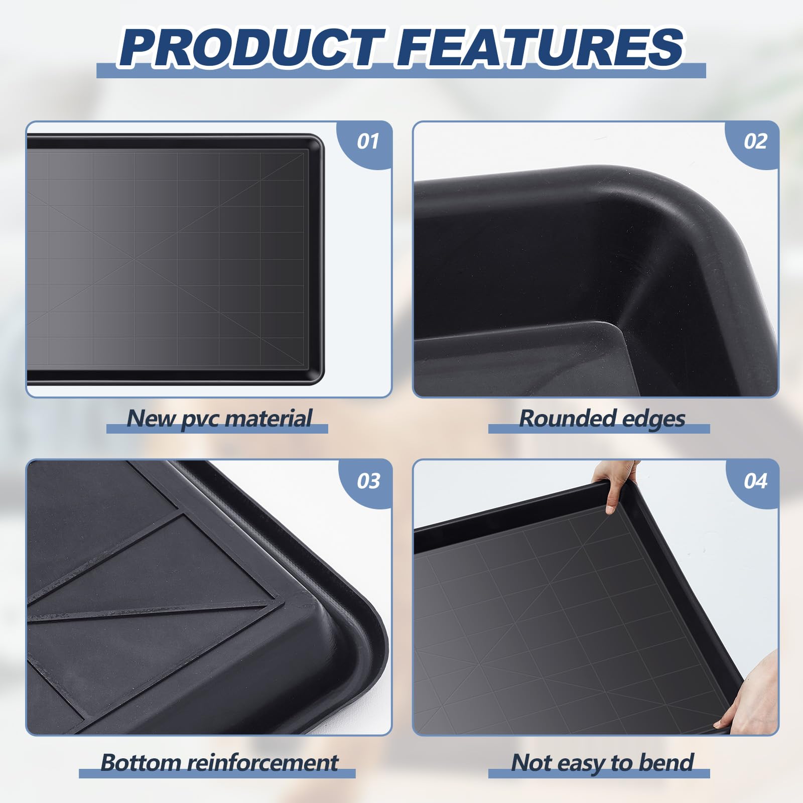 Mifoci 6 Pcs 35    23.6 Inch Replacement Tray For Large Dog Plastic Dog Crate Pan Crate Bottom Liner Trays