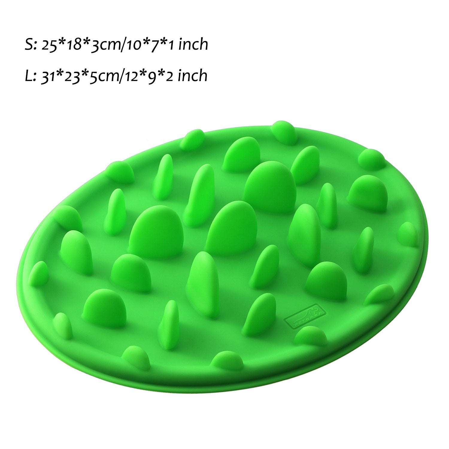PETBABA Dog Bowl Slow Feeder, Interactive Puzzle Fun Silicone Nonskid Feed Dish, Against Bloat in Eating Food, Keep Your Cat Pet