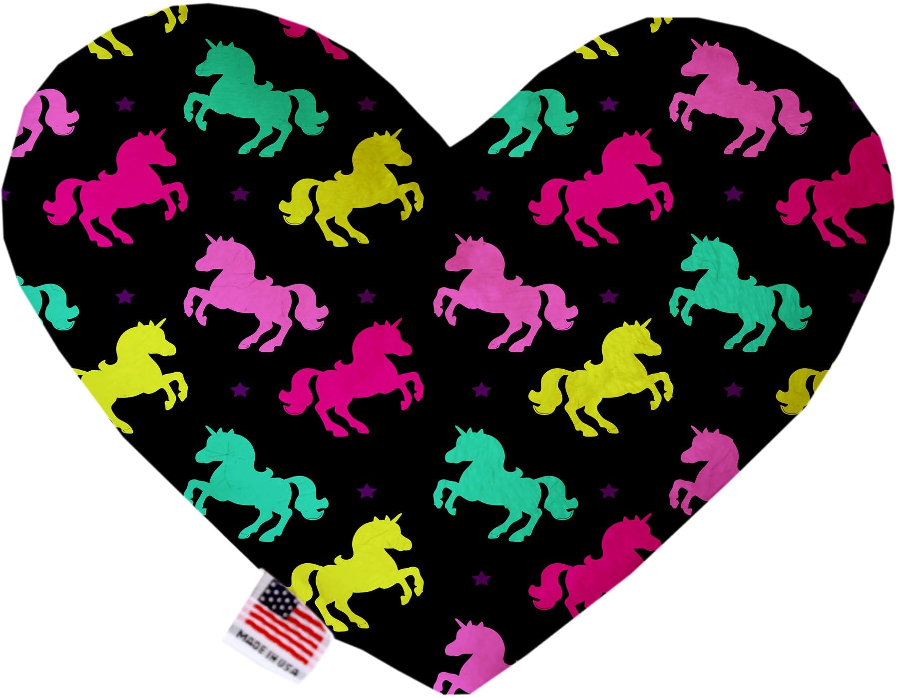 Pet, Dog Plush Heart or Bone Toy, "Birthday Group" (Available in different sizes, and 10 different pattern options!) Confetti Unicorns 8" Plush Heart