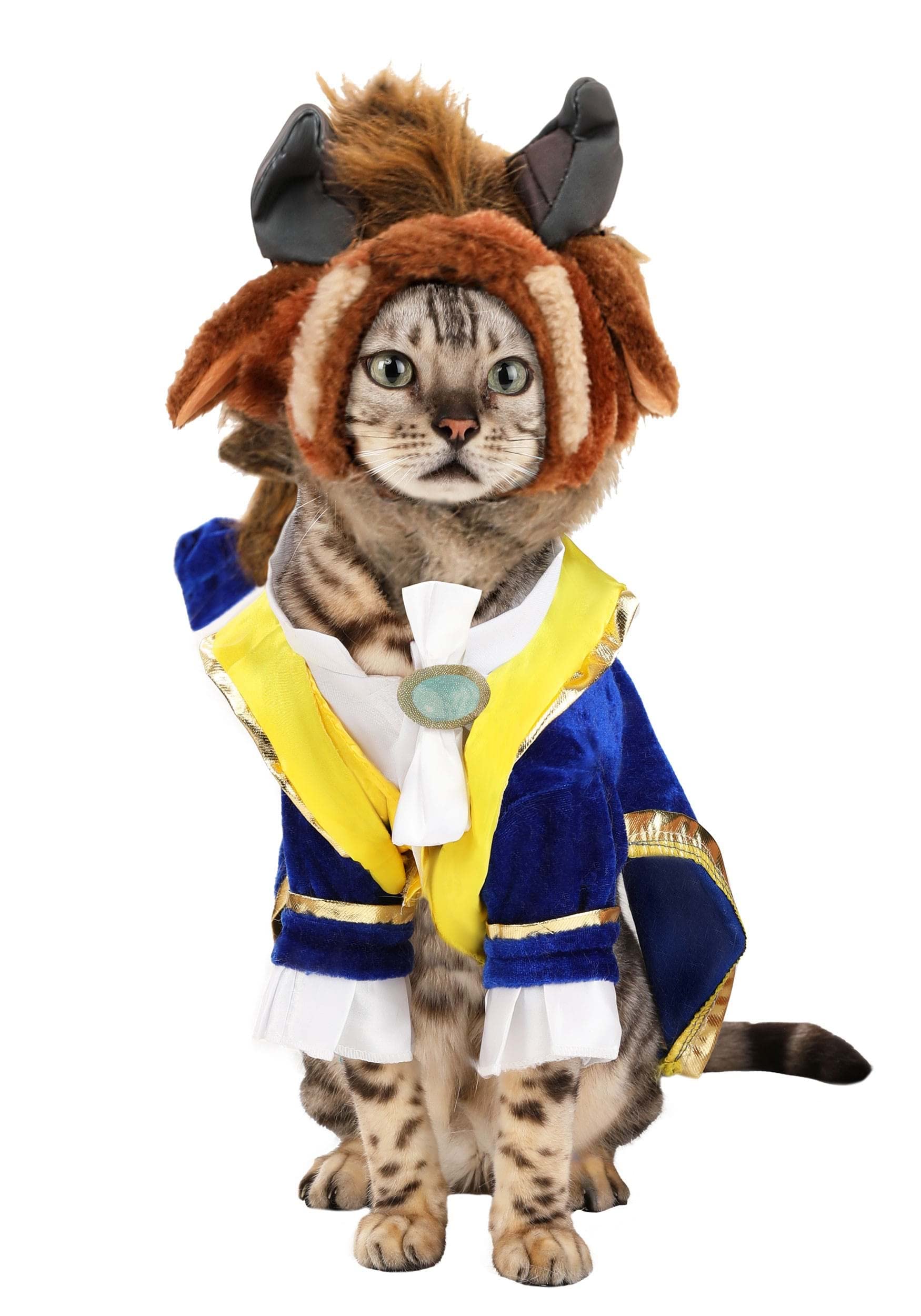 Rubies Disney Beauty & The Beast Pet Costume, XL, Navy Blue & Yellow, Halloween Themed Party, Model 200646LXL_XL