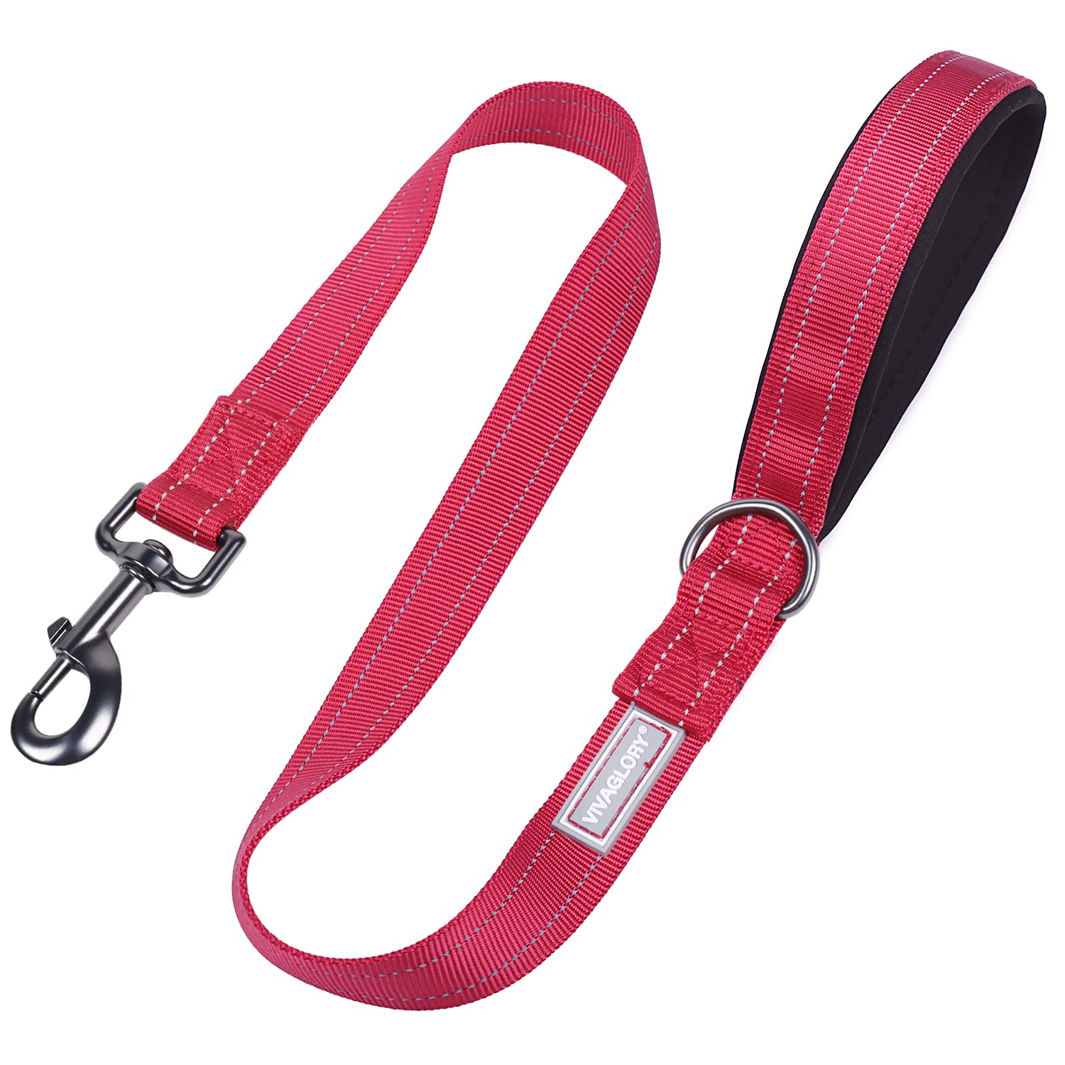 VIVAGLORY Dog Leash with Comfortable Padded Handle, Heavy Duty Reflective for Safety Walking with Medium & Large Dogs
