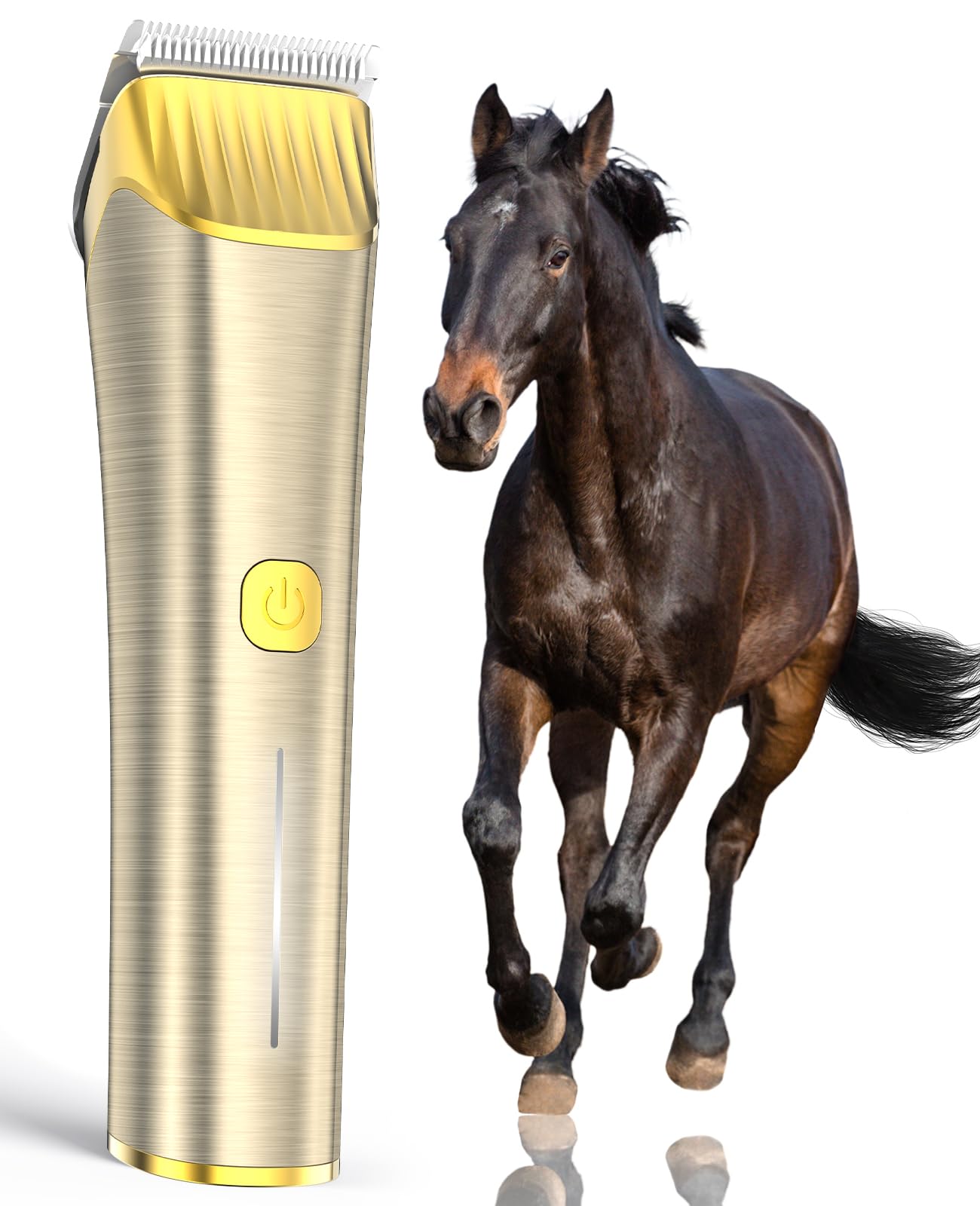 oneisall Cordless Horse Clippers,Low Noise 2 Speed Horse Grooming Clippers,Horse Trimmer Shaver Kit for Matted Long Hair,Detacha