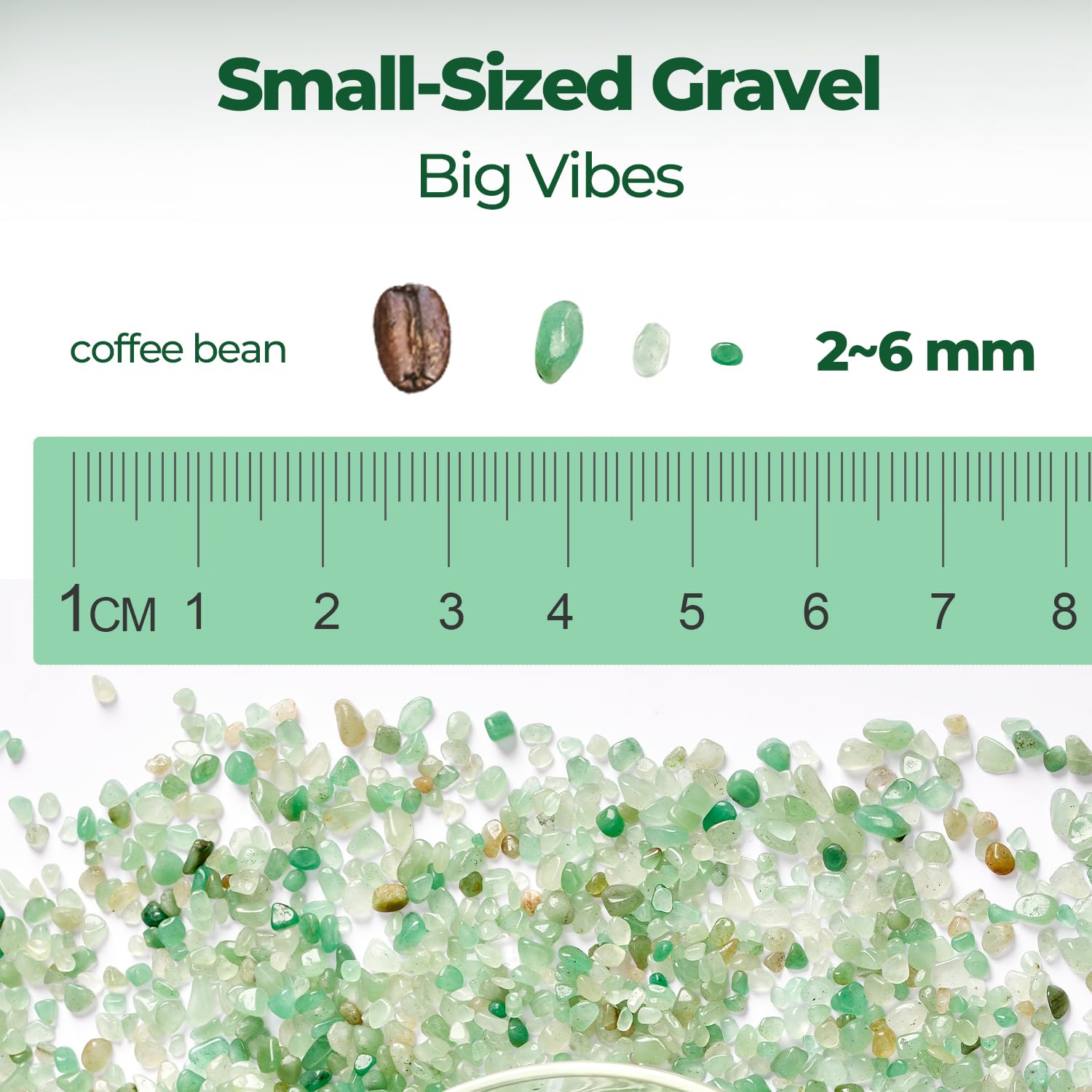 T4U Crystal Chips Stone Crushed Quartz Jade Pebbles 1Lb - Fluorite Tumbled Gravel Small Decorative Pebbles Bulk, Mini Polished R