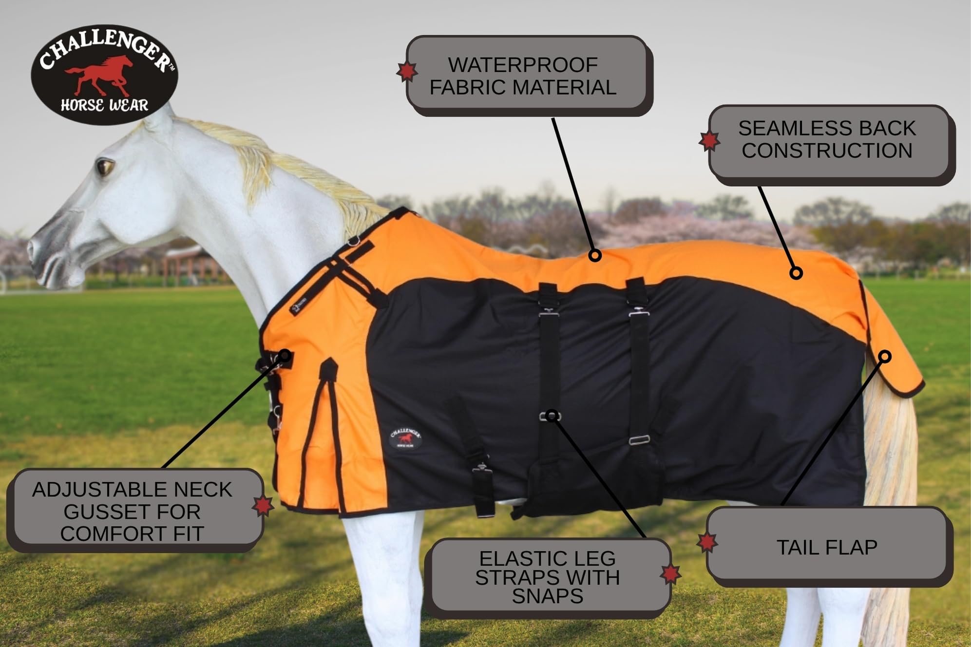 Challenger 70 1200D Turnout Waterproof Fleece Lined Medium Winter Blanket Sheet 382Lg