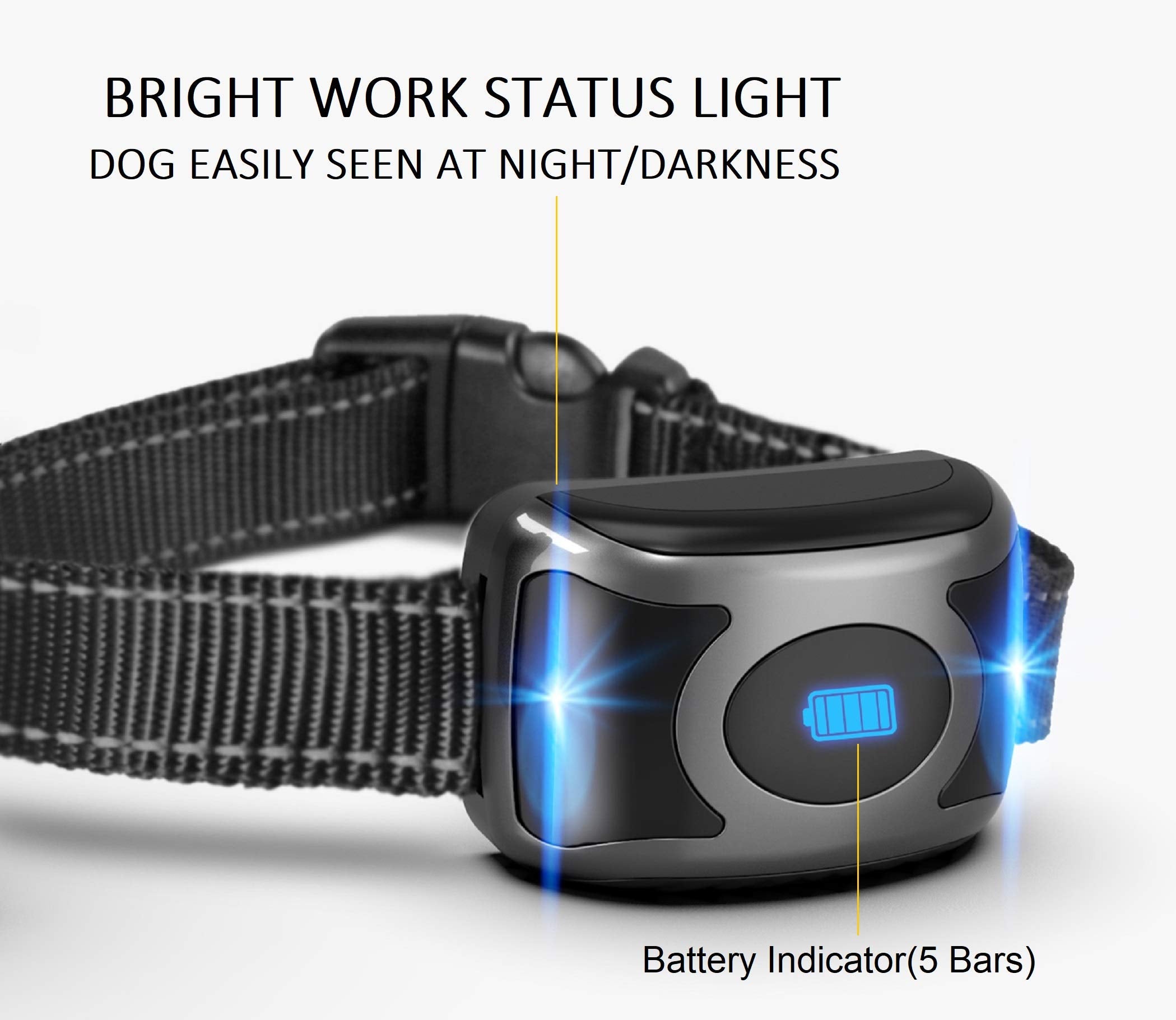 Groovypets 650 Yard Remote Dog Training Shock Collar W/Safe Humane Beep, Vibration And Shock Waterproof 40 Days Of Rechargeable Battery For Small Medium Large Dogs