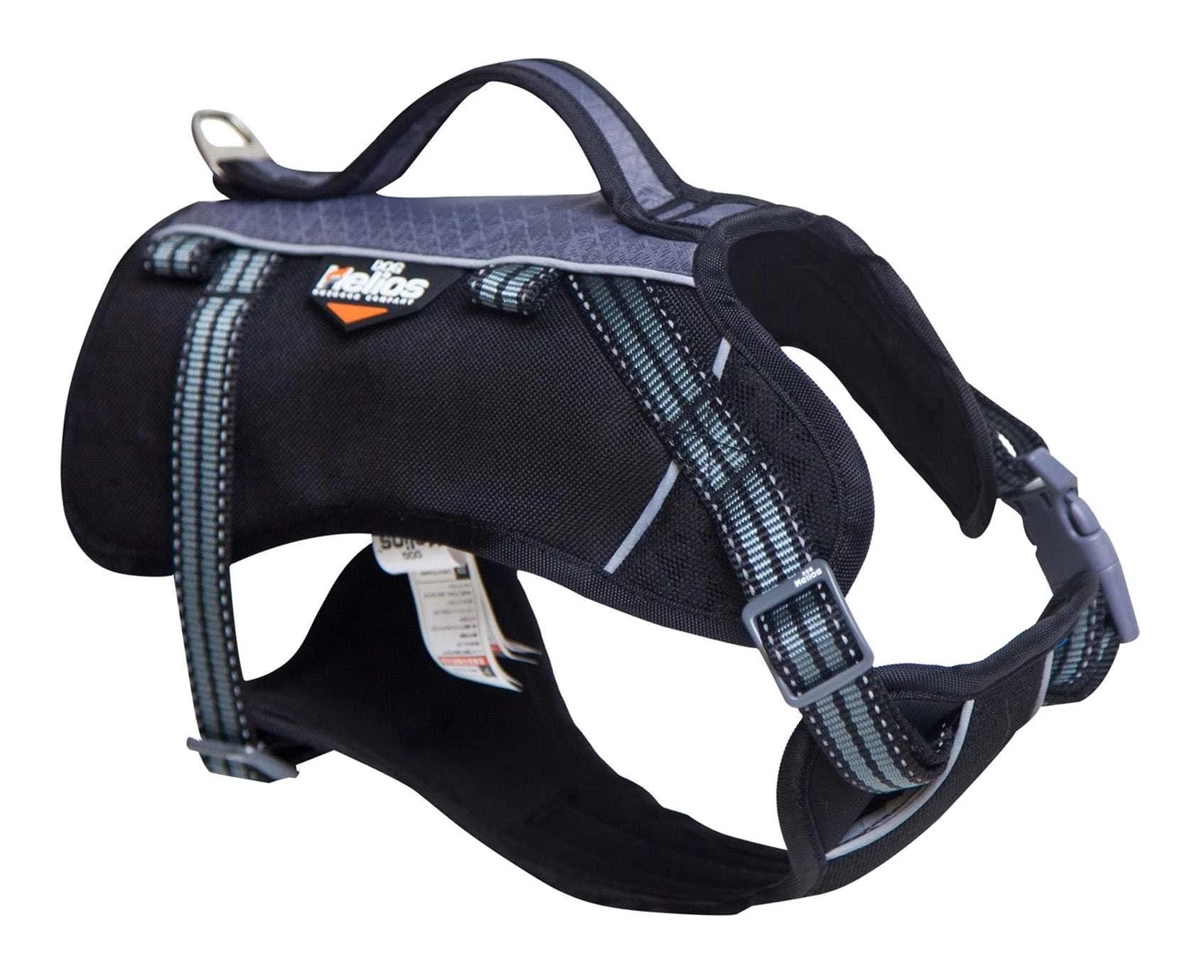DOGHELIOS Freestyle 3-in-1 Explorer Sporty Fashion Convertible Pet Dog Backpack, Harness and Leash, Medium, Black