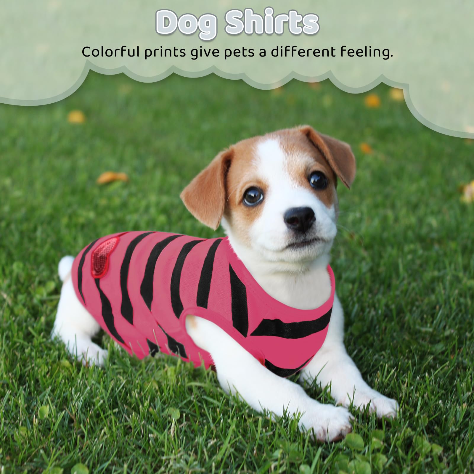 Preferhouse Dog Shirts For Large Dogs Cats, Dog Striped T-Shirts Dog Vest Pet Apparel Tee Shirts Spring Summer Suitable For Smal