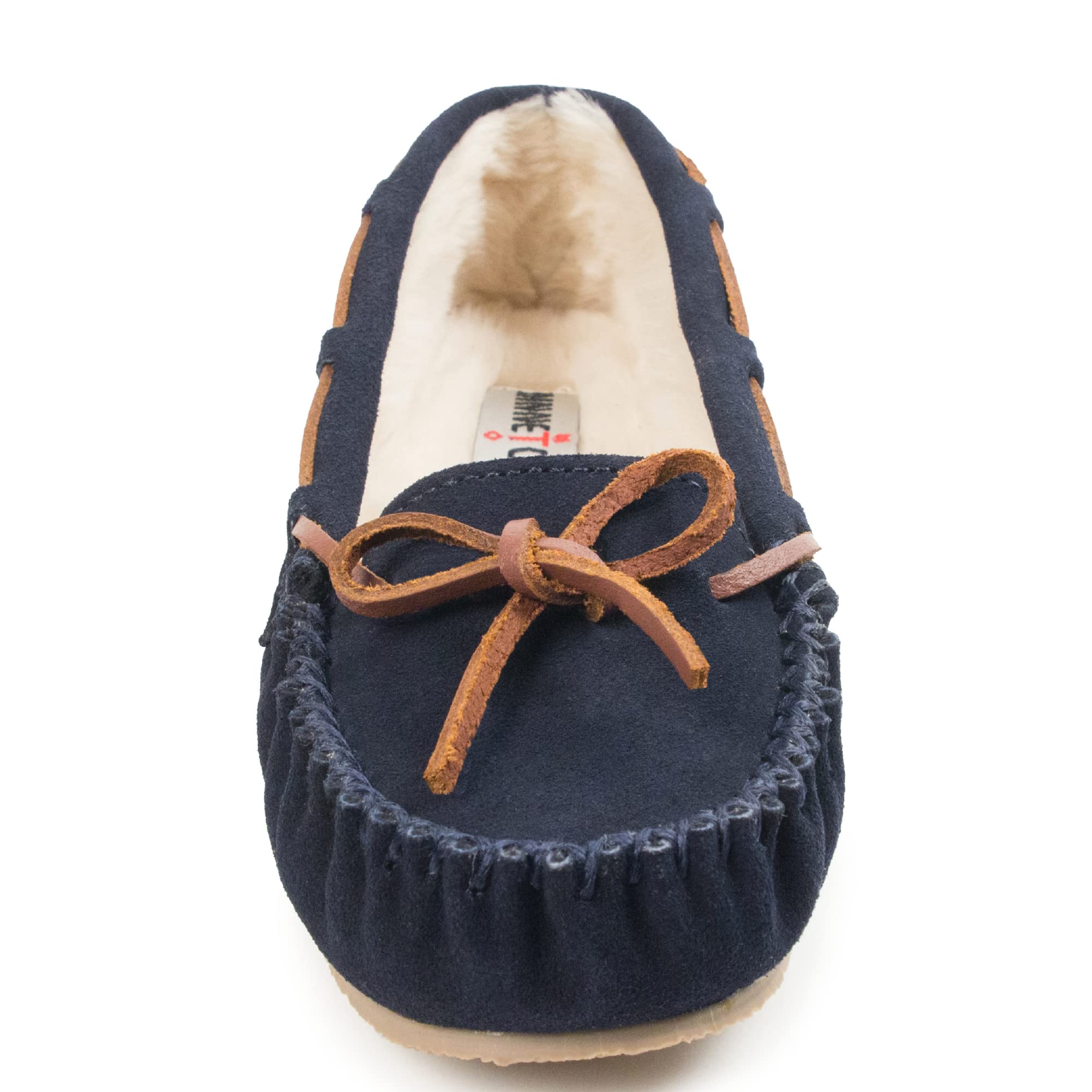 Minnetonka Womens Cally Faux Fur Slipper, Dark Navy ,7 M