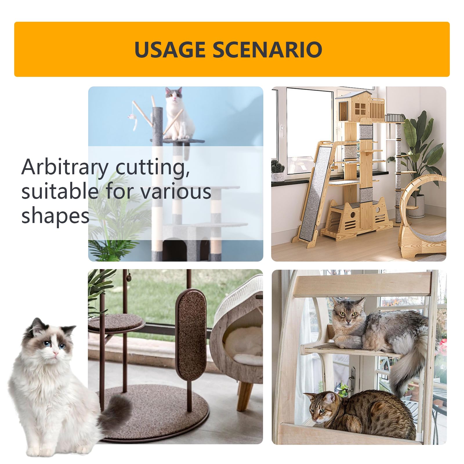 Mesixi Cat Scratch Furniture Protector Keep Couch Sofa Protection Anti Claws Corner Wall Scratcher Post Sisal Scratching Mat Car