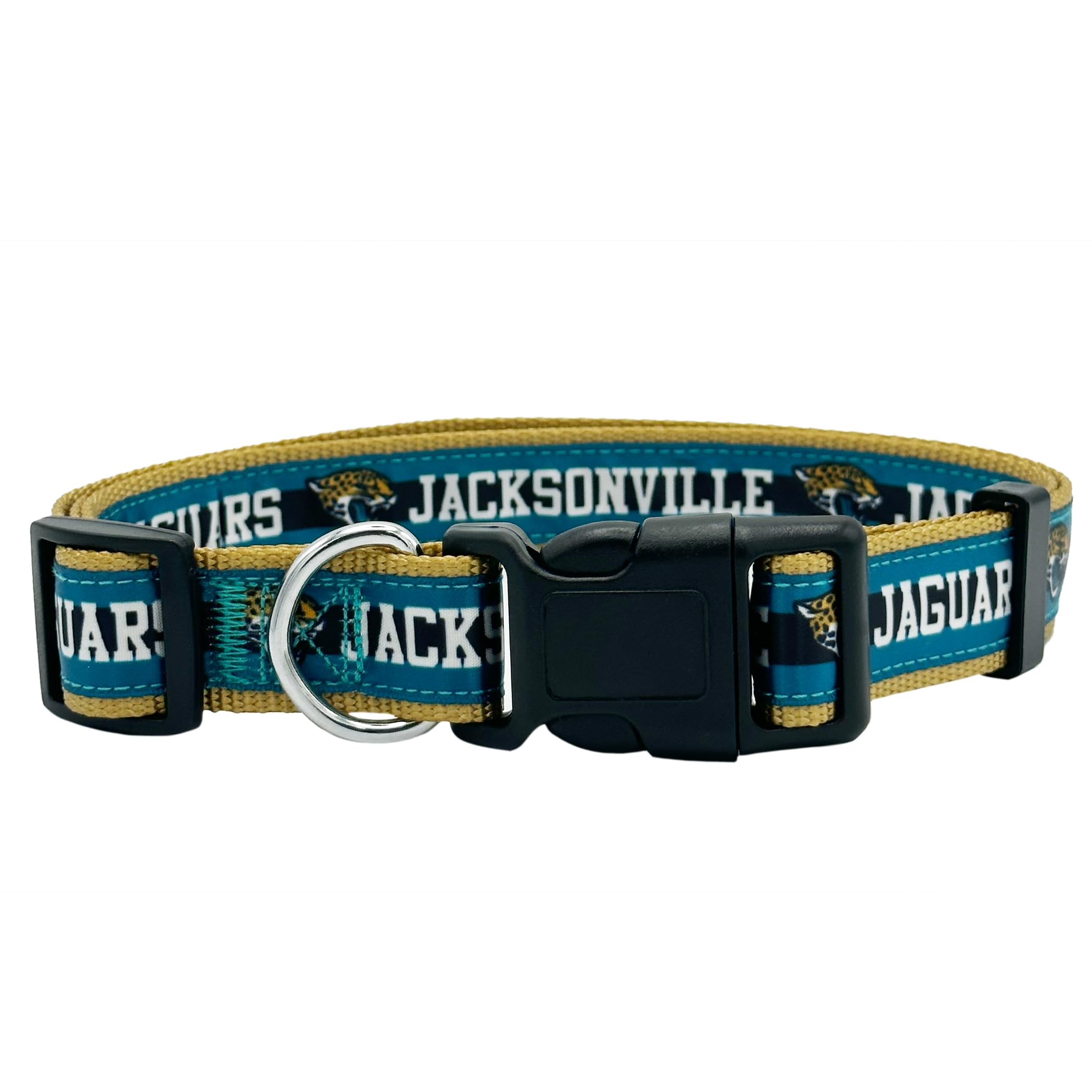 Pets First NFL Jacksonville Jaguars Licensed PET COLLAR, Large - Heavy-Duty, Strong, and Durable Dog Collar. Available in 31 Foo