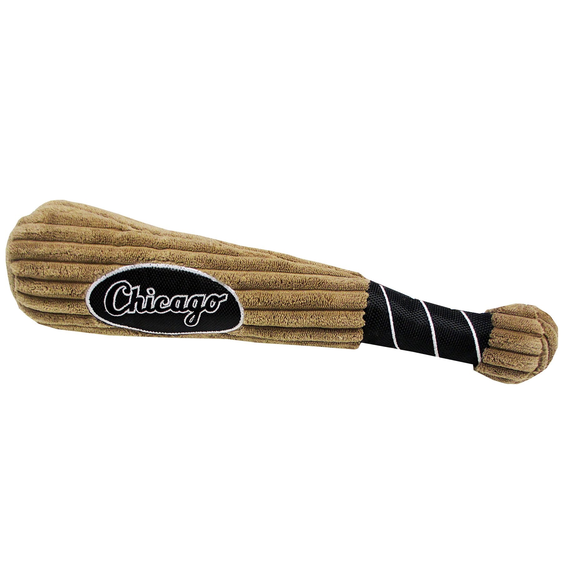 MLB Chicago White Sox Baseball Bat Toy for DOGS & CATS. Soft Corduroy Plush Dog Toy with Inner SQUEAKER, MLB Chew Toys for Dogs 