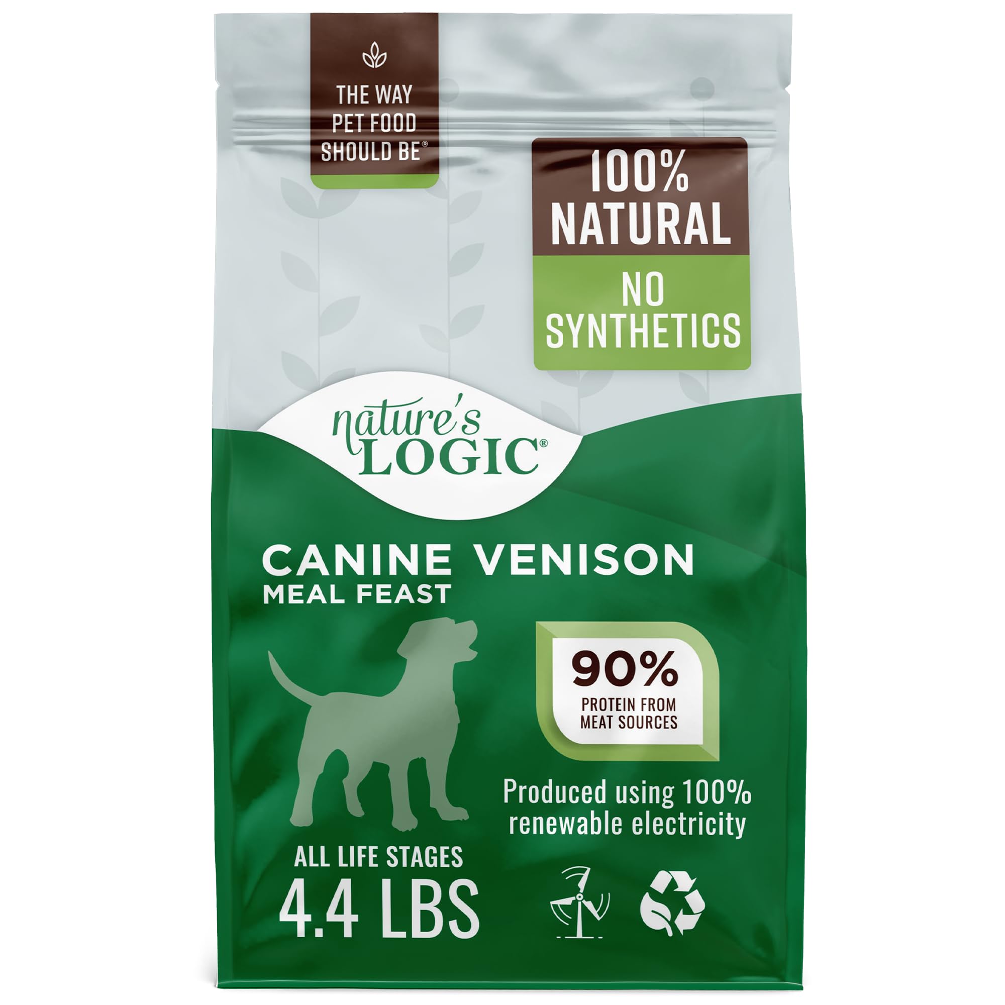 NatureS Logic Venison Dry Dog Food, 4.4-Pound Bag