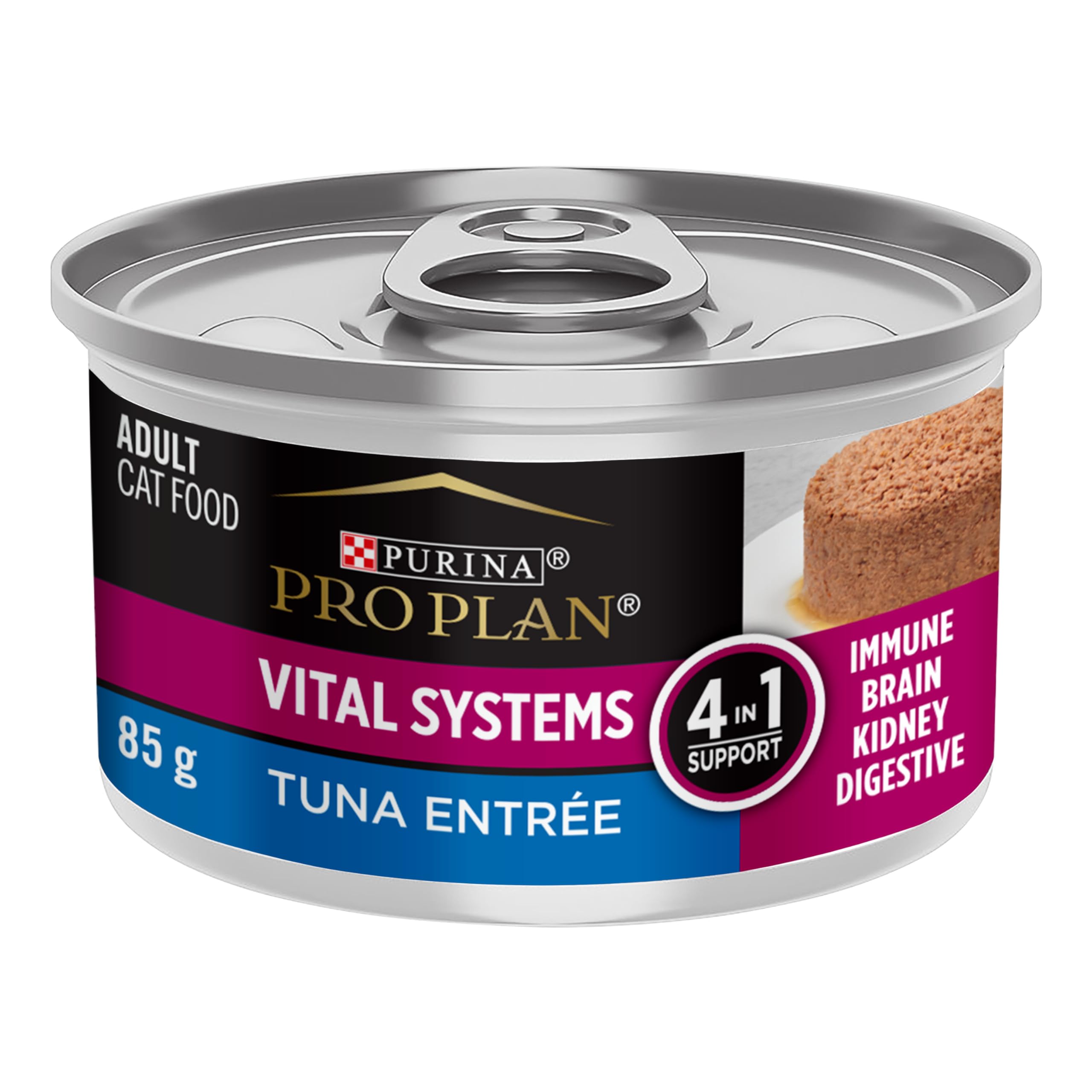 Purina Pro Plan Vital Systems Tuna Entree Wet Cat Food Pate 4-in-1 Brain, Kidney, Digestive and Immune Formula - (Pack of 24) 3