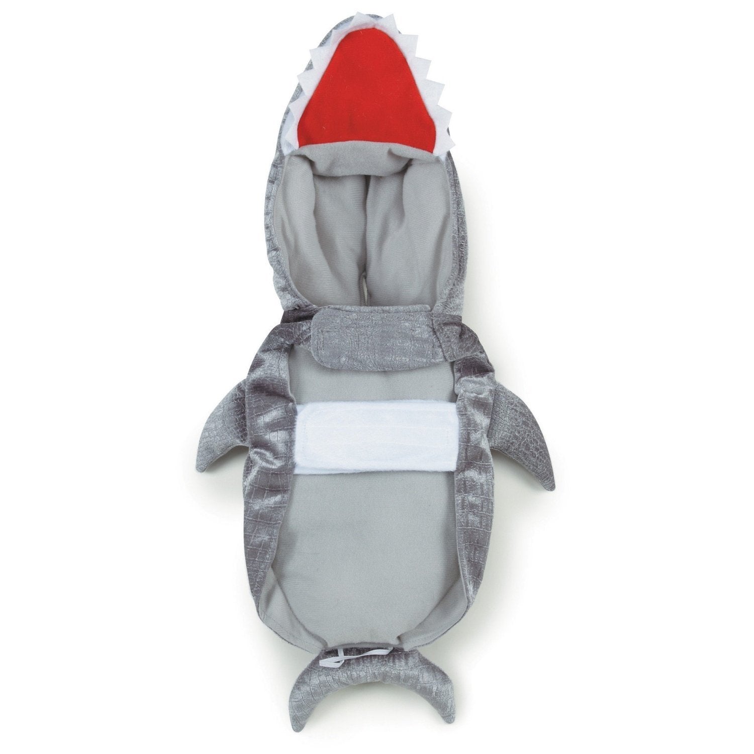 Casual Canine Gray Shark Costume for Dogs, Extra Small Size - Fits Small Breed Dogs Up to 8    in Length, Machine Washable, Red