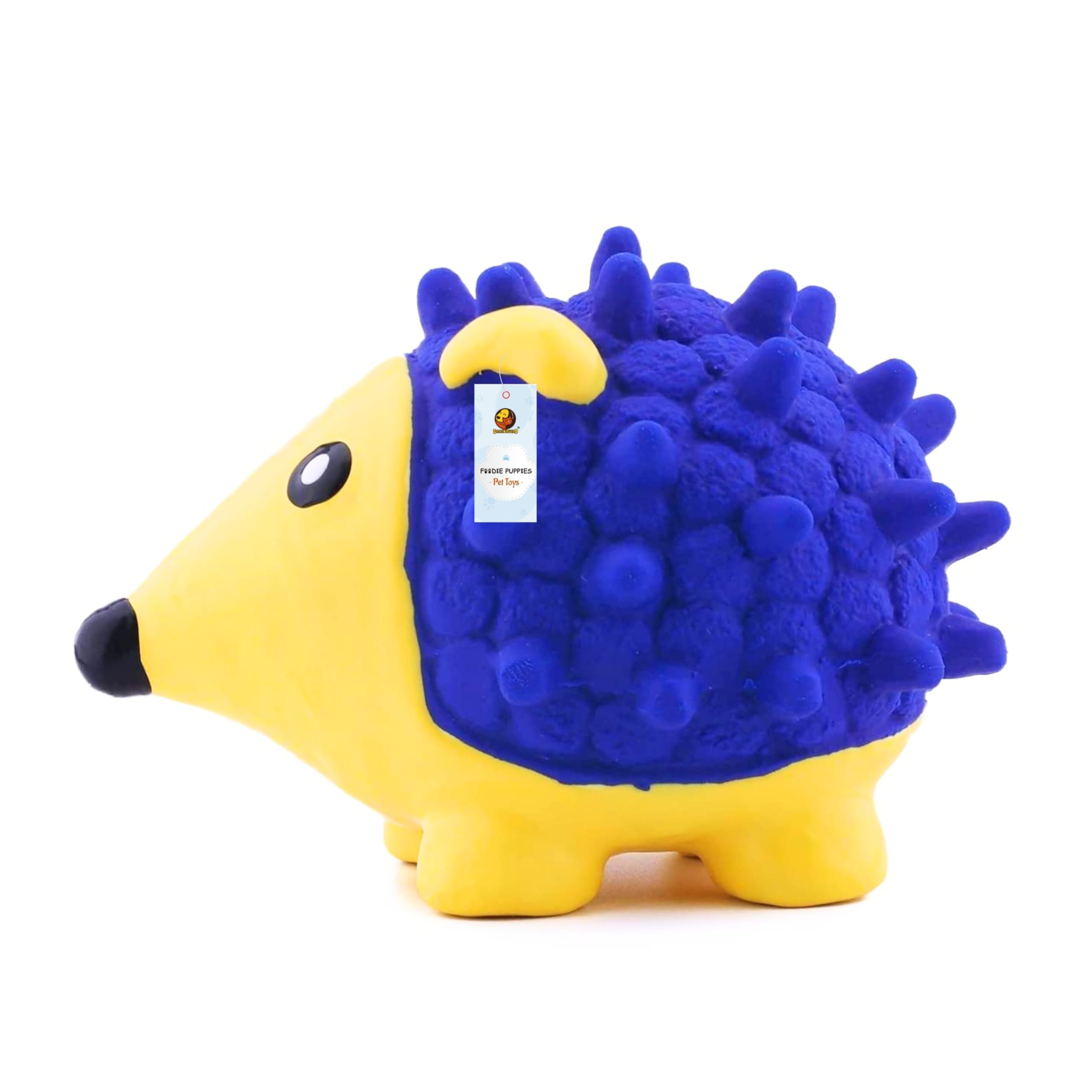 Foodie Puppies Interactive NonToxic Soft Latex Squeaky Chew Toy for Small to Medium Dogs (Hedgehog  Large) | Chewing, Floating
