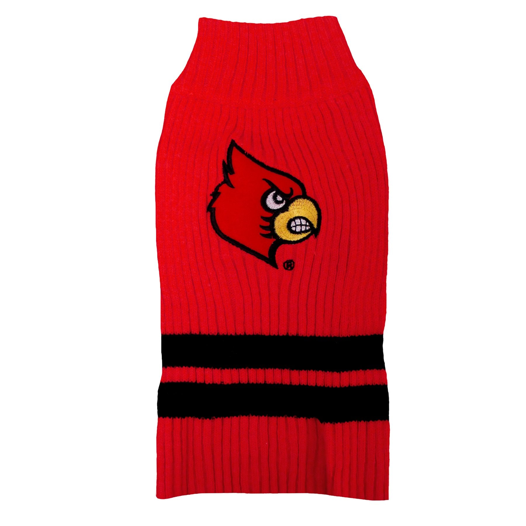 Pets First NCAA Louisville Cardinals Dog Sweater, Size Medium. Warm & Cozy Knit Pet Sweater with NCAA Team Logo, Best Puppy Swea