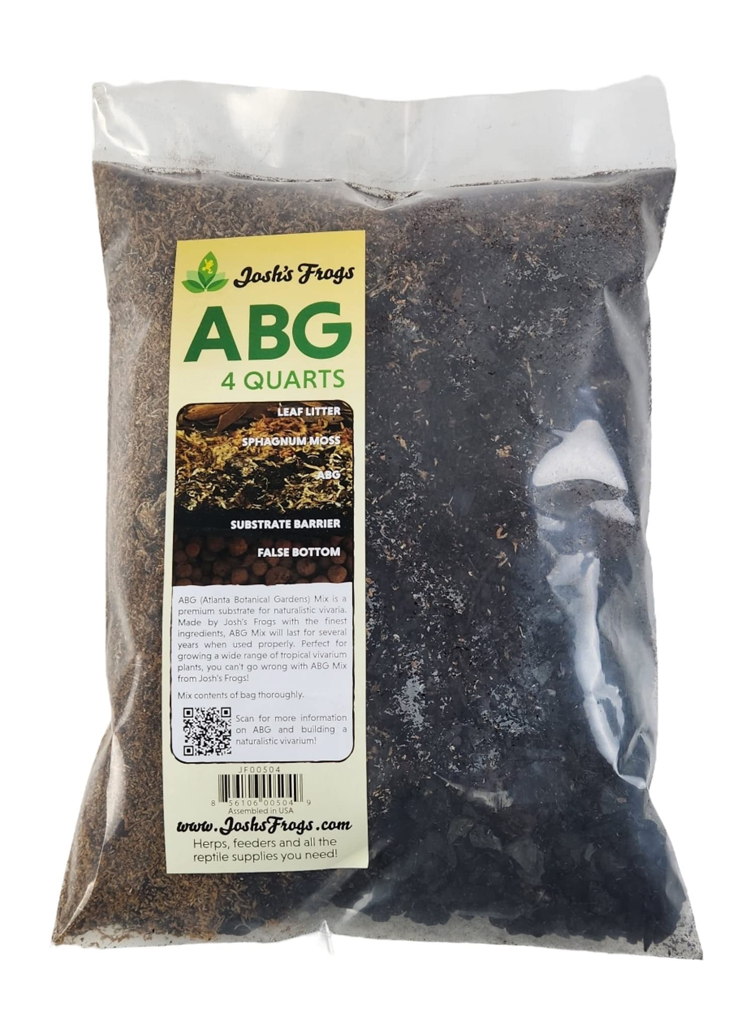 Josh'S Frogs Abg Mix Tropical Plant Soil & Terrarium Vivarium Substrate (4 Quart/1 Gallon)