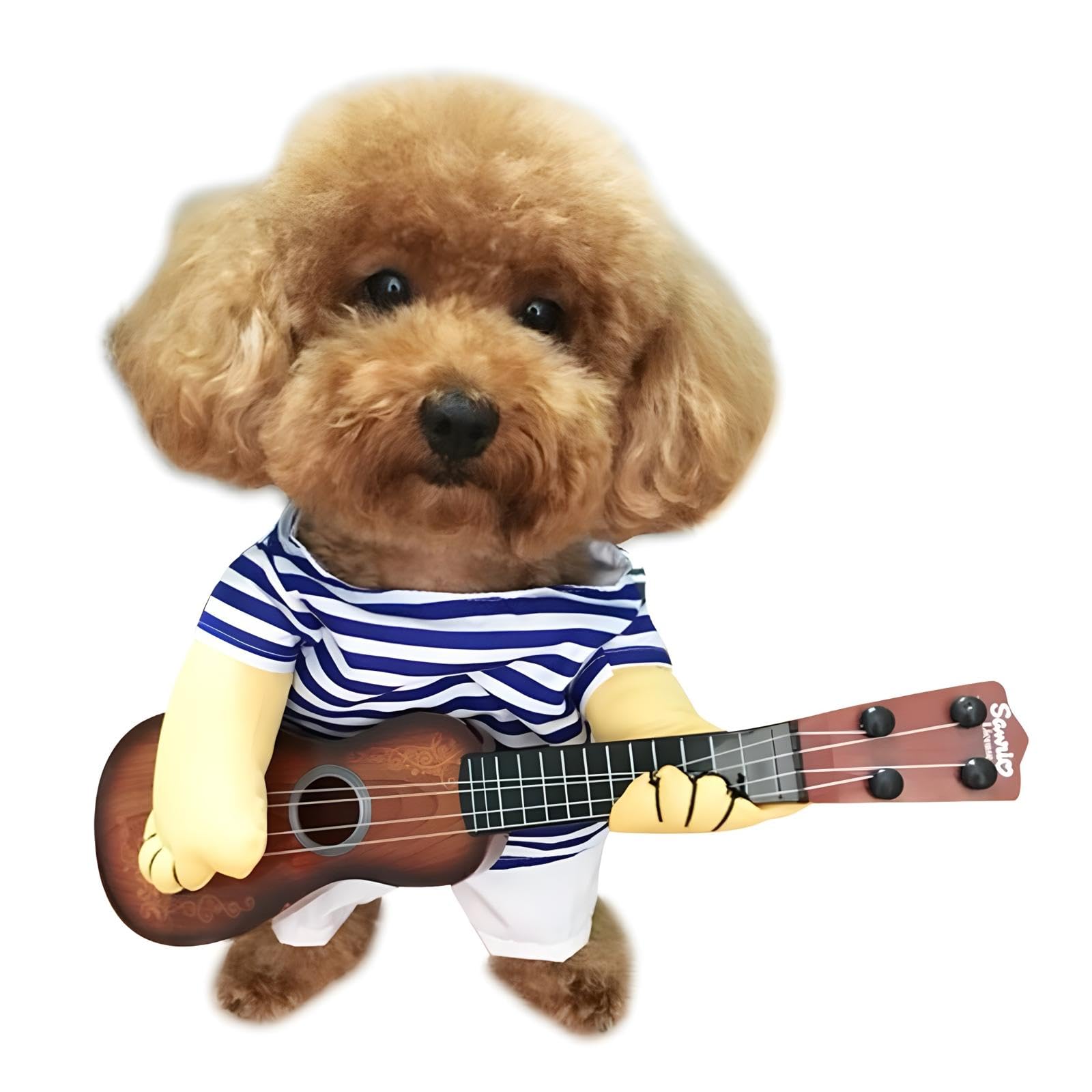 Nacoco Pet Guitar Costume Dog Costumes Cat Halloween Christmas Cosplay Party Funny Outfit Clothes (M)