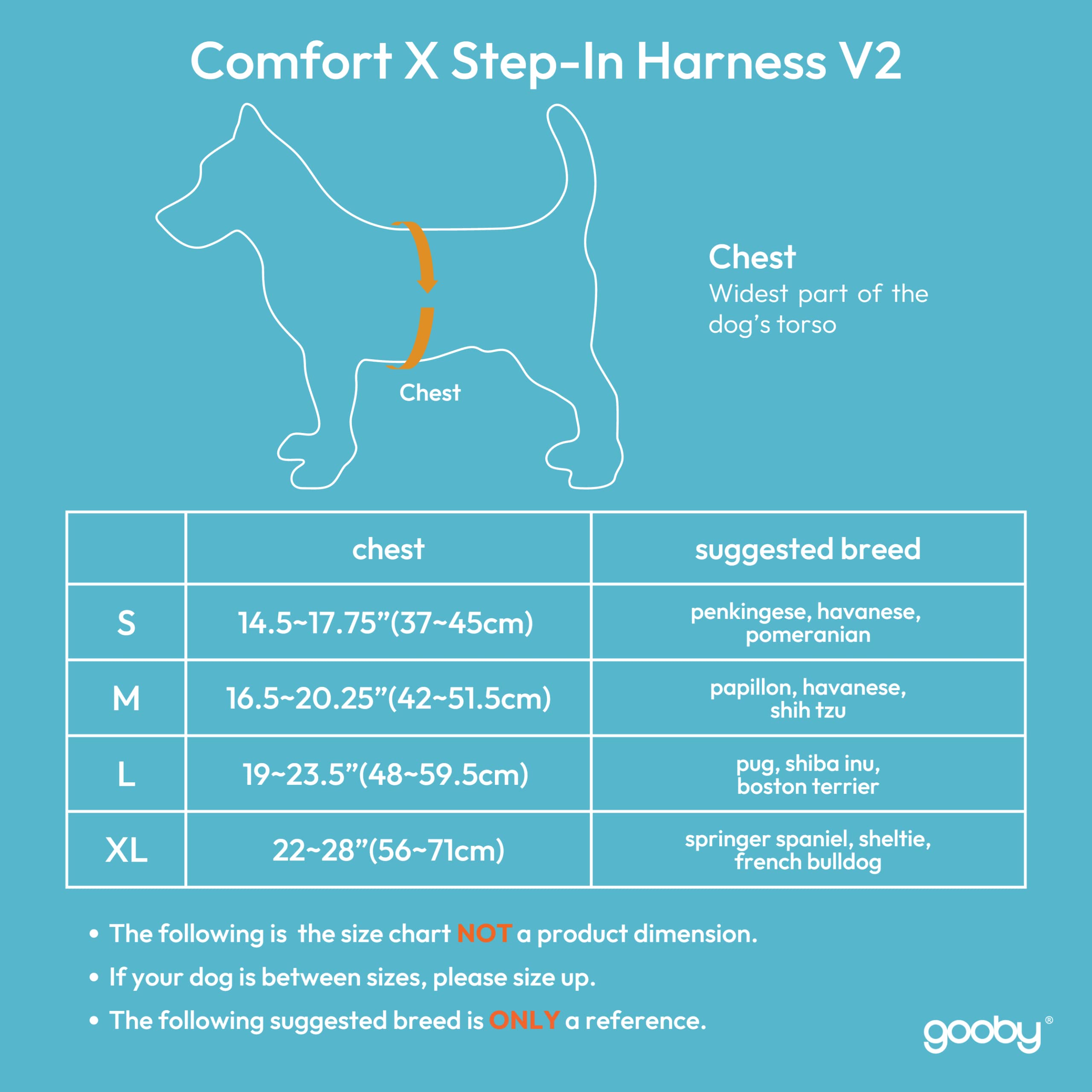 Gooby Comfort X Step In Harness V2 - X-Large, Navy(Red) - No Pull Small Dog Harness With Patented Adjusting Choke-Free X Frame -