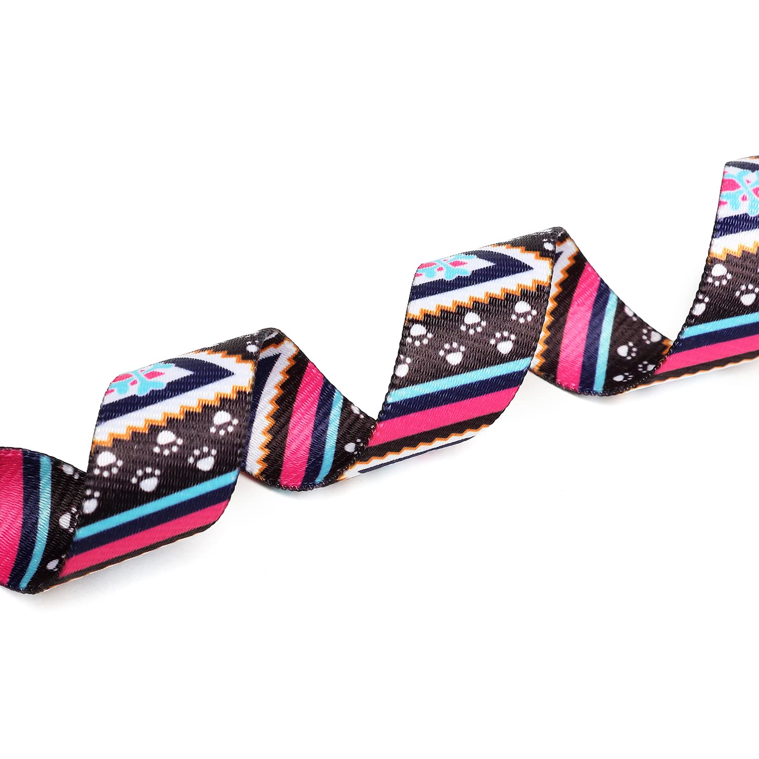 Mercano Adjustable Dog Collar - Special Design Patterns, Soft Nylon Comfortable Durable Pet Collar For Small Medium Large Dogs (S, Ethnic Pink)