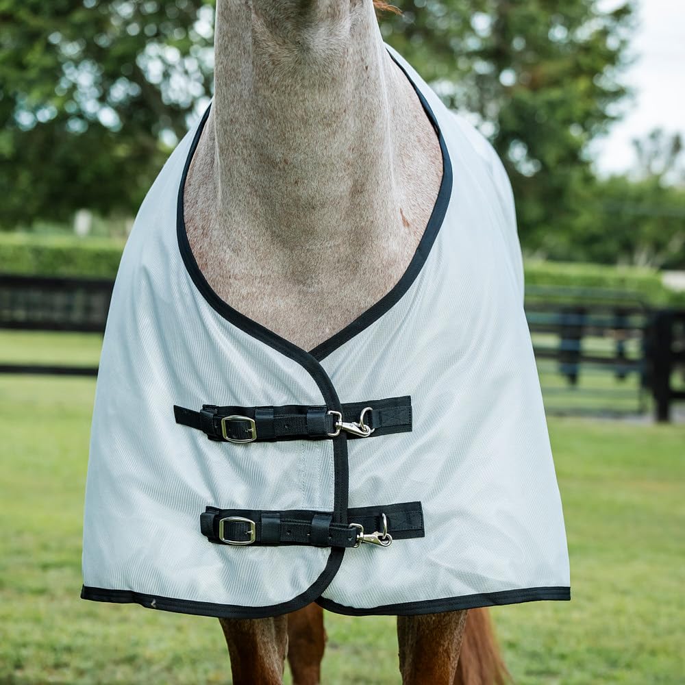 Horseware Ireland Amigo Bug Rug Stock Horse Silver and Black Fly Sheet NO Hood 72