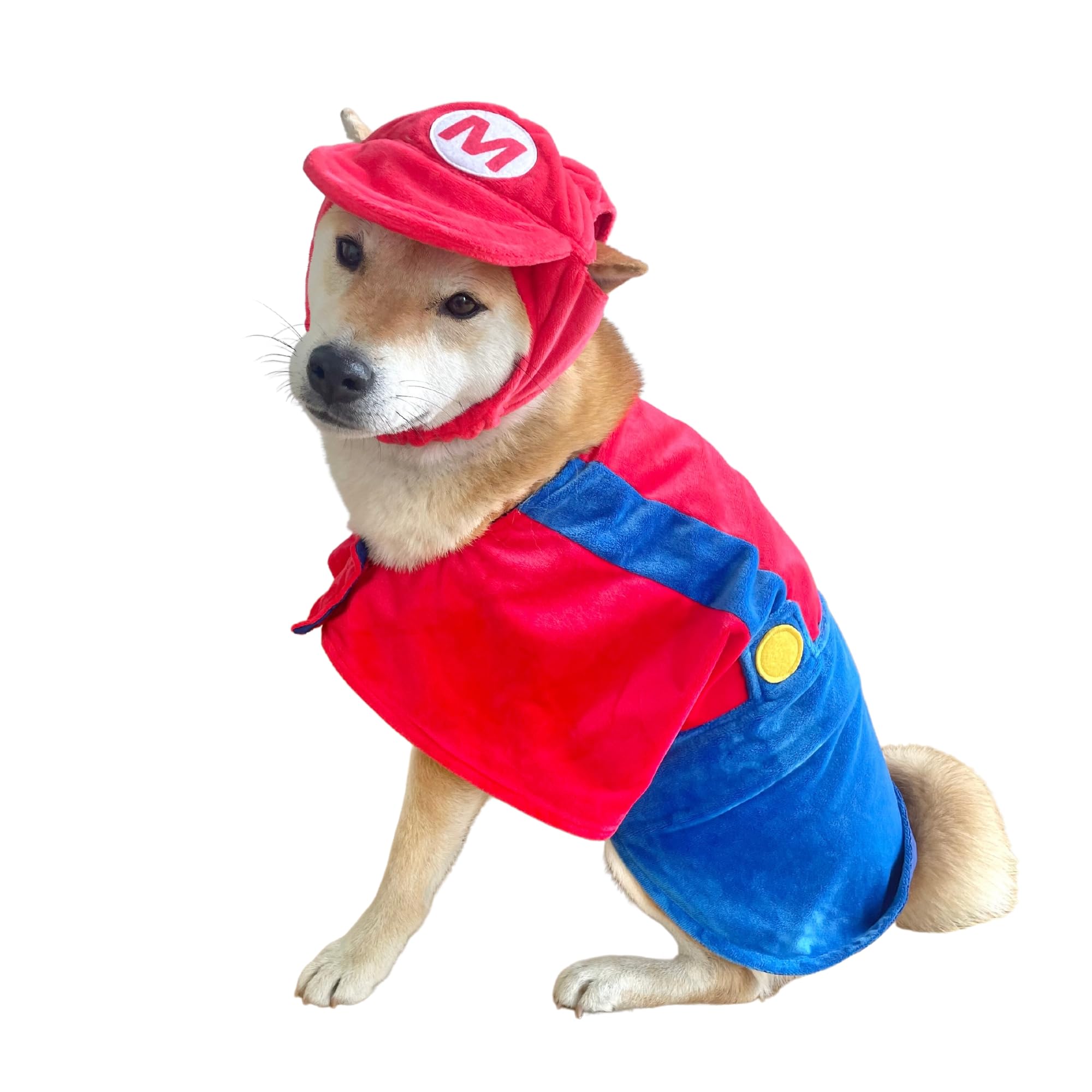 ComfyCamper Dog Costume - Hat and Suspenders, Large, Red, Polyester, X-Large, Medium, Small, Lab Star Space Halloween