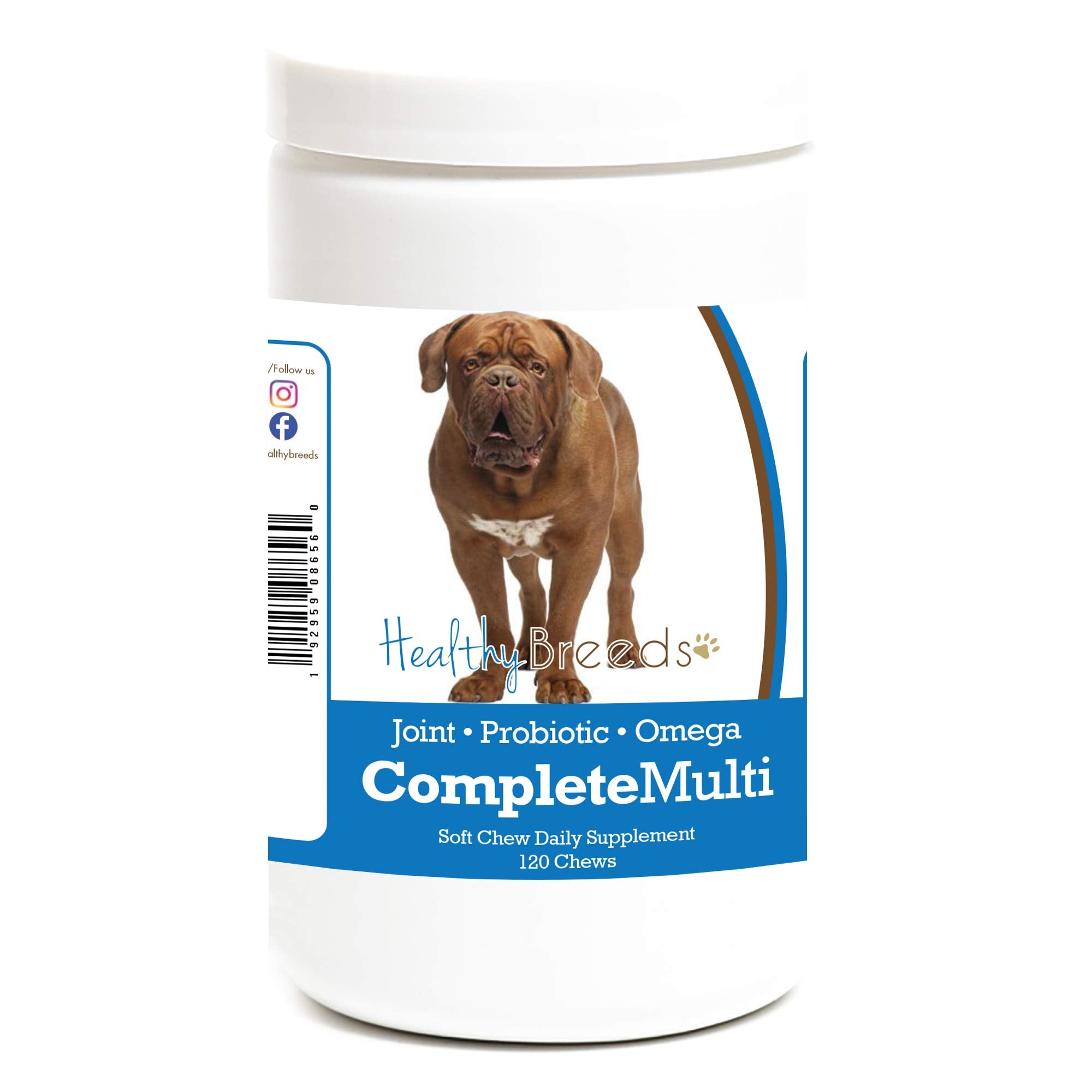 Healthy Breeds Dogue de Bordeaux All in One Multivitamin Soft Chew 120 Count