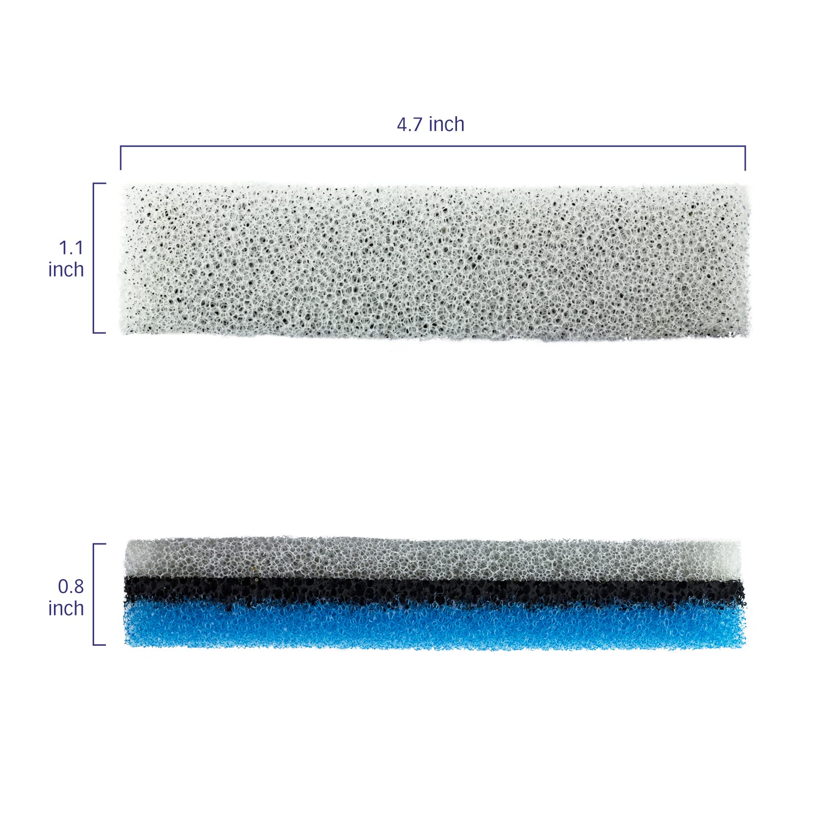 Pet Standard Premium Water Filter Compatible With Npet® Wf020 Water Fountain. Rectangular-Shaped, Washable Pet Fountain Filters With Triple Filtration System, Pack Of 12