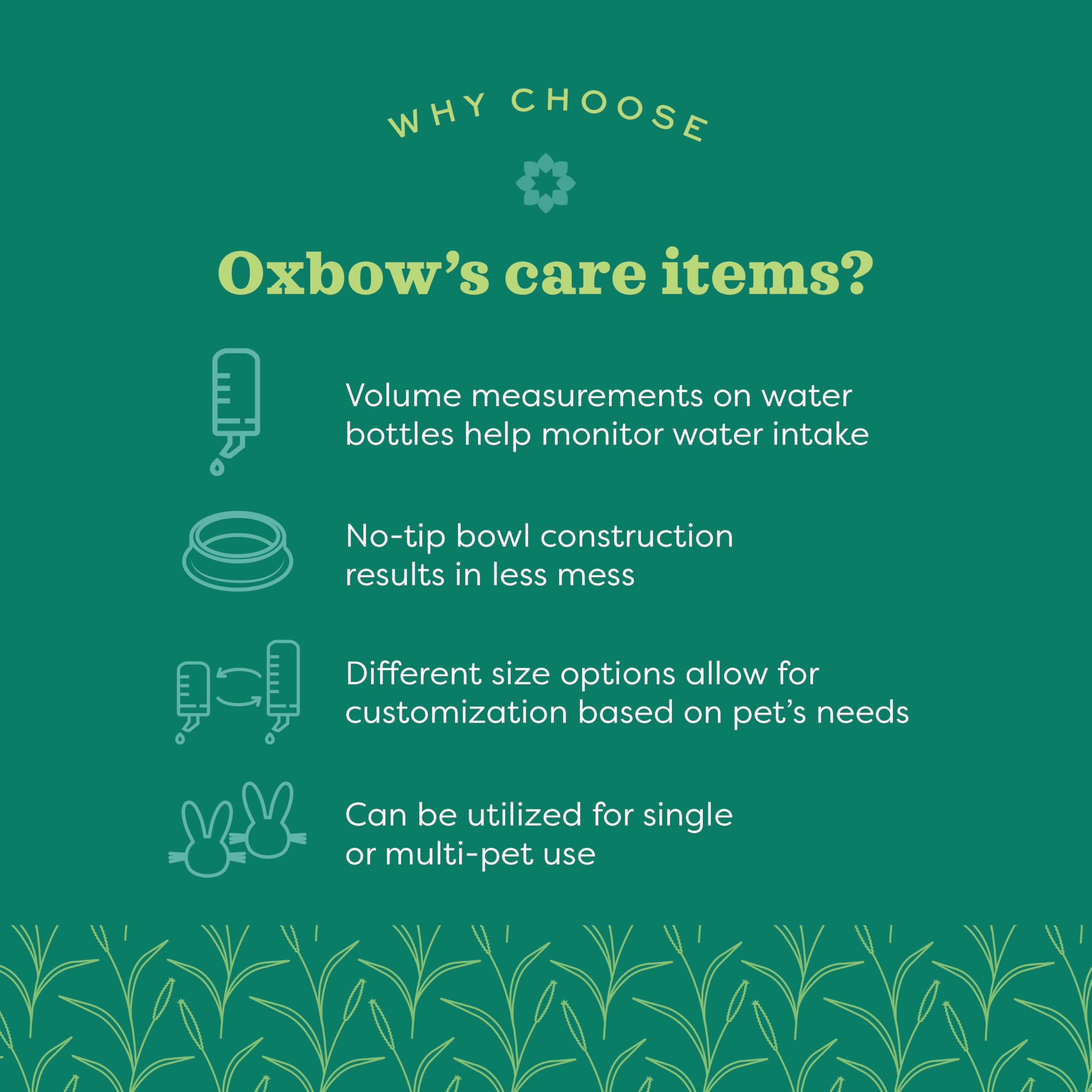 Oxbow Enriched Life Dripless Water Bottle, Essential Small Pet Accessory for Guinea Pig Cages & Rabbit Cage, Bunny Supplies, 15o