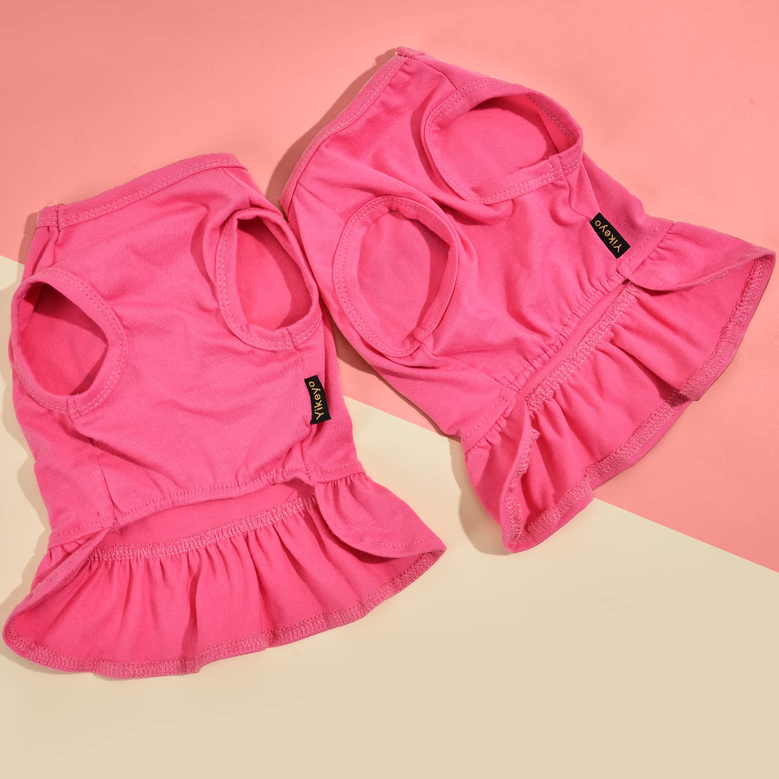 Small Dog Dresses Female, 2 Pack I Love My Mommy Daddy Dog Dress Female Puppy Clothes For Small Dog Girl, Female Dog Clothes Small Dog Clothes Female Dog Dresses For Small Dogs Girl (Xs, Hot Pink)