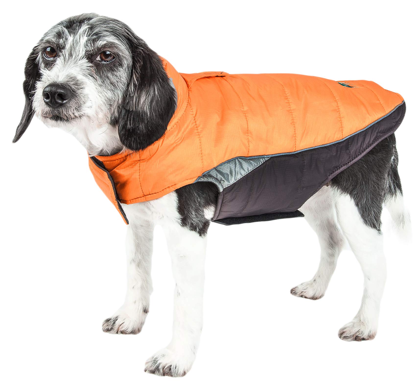 Doghelios Hurricanewaded Plush Adjustable 3M Reflective Insulated Winter Pet Dog Coat Jacket W/ Blackshark Technology, Xsmal