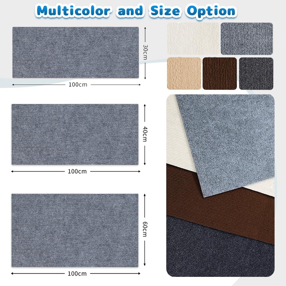 Adhesive Cat Scratcher Mat, Cat Scratching Post Diy Climbing Carpet, Trimmable Cat Scratch Furniture Protector Pad For Wall Couc