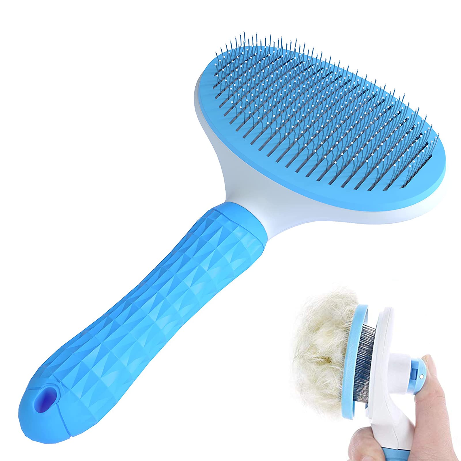 Mrimaya Self Cleaning Slicker Brush Cat And Dog Pet Hair Removal BrushGroomer Shedding Grooming Tools Combs Rakes,Gently Remove