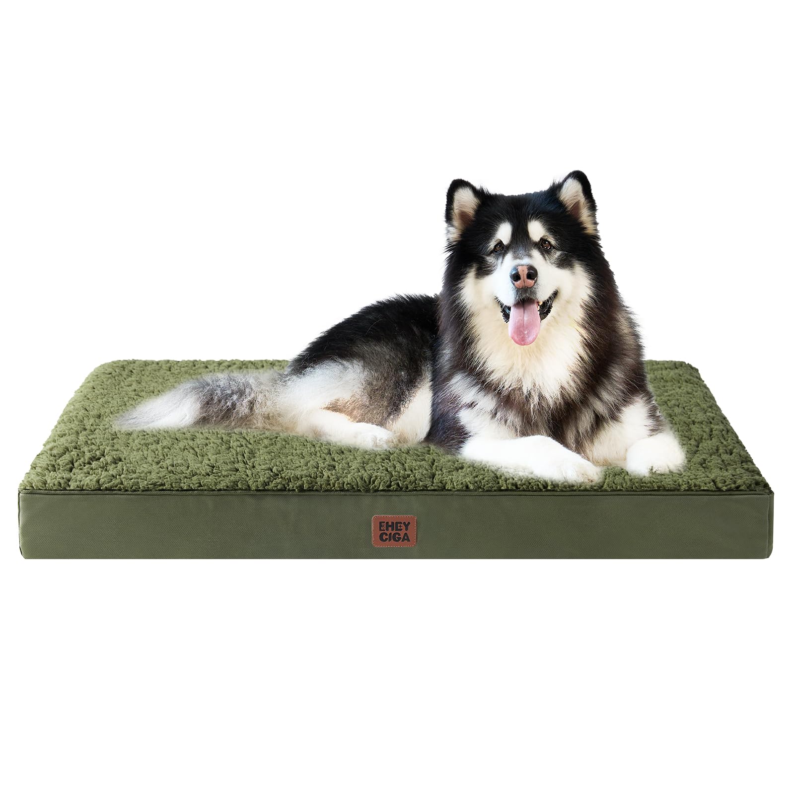 Eheyciga Orthopedic Foam Dog Bed, Xxl, 47'L X 29'W X 3.5'Th, Dark Green