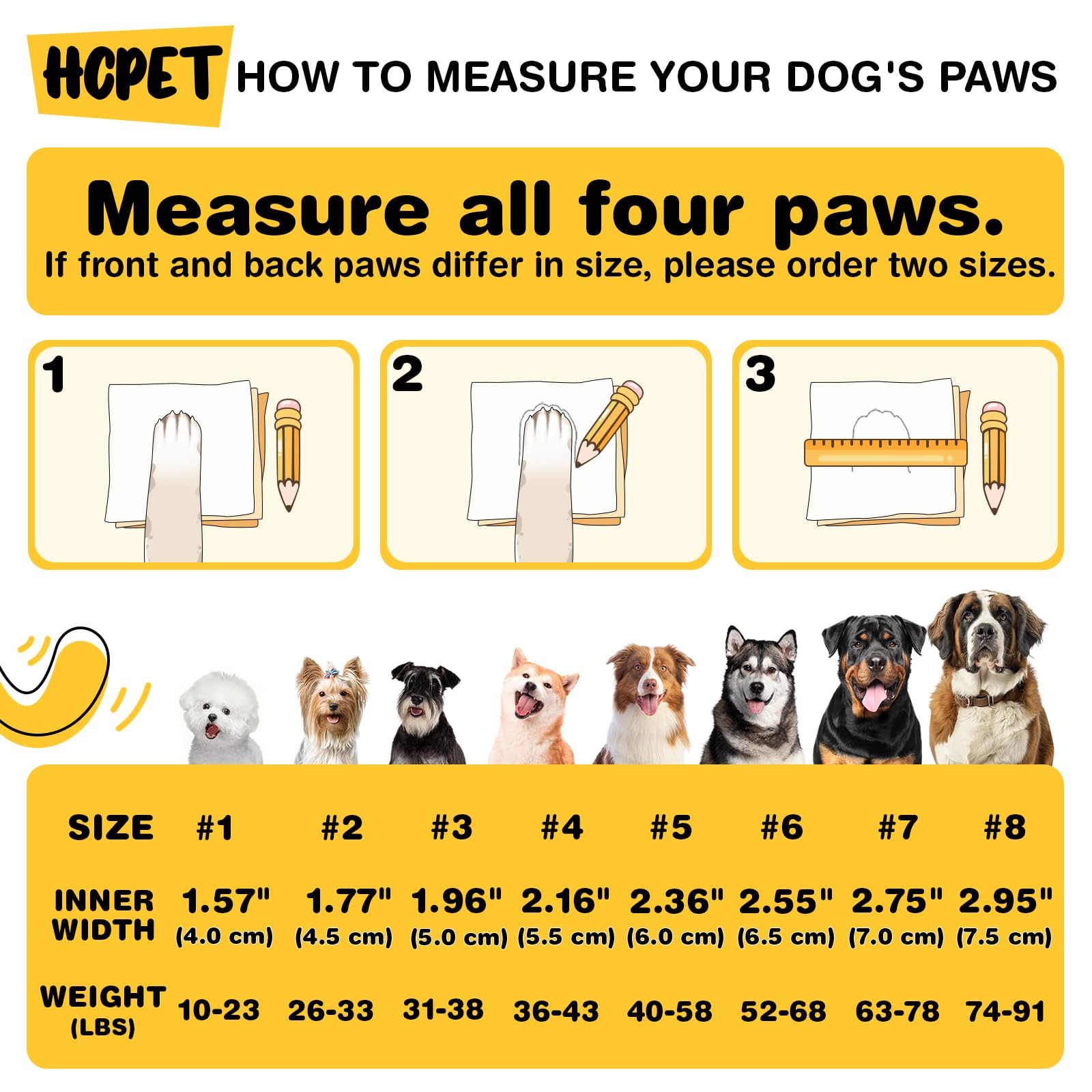 Hcpet Dog Shoes, Dog Boots For Small Dogs, Waterproof Medium Dog Booties Paw Protector For Summer Hot Pavement, Winter Snowy Day
