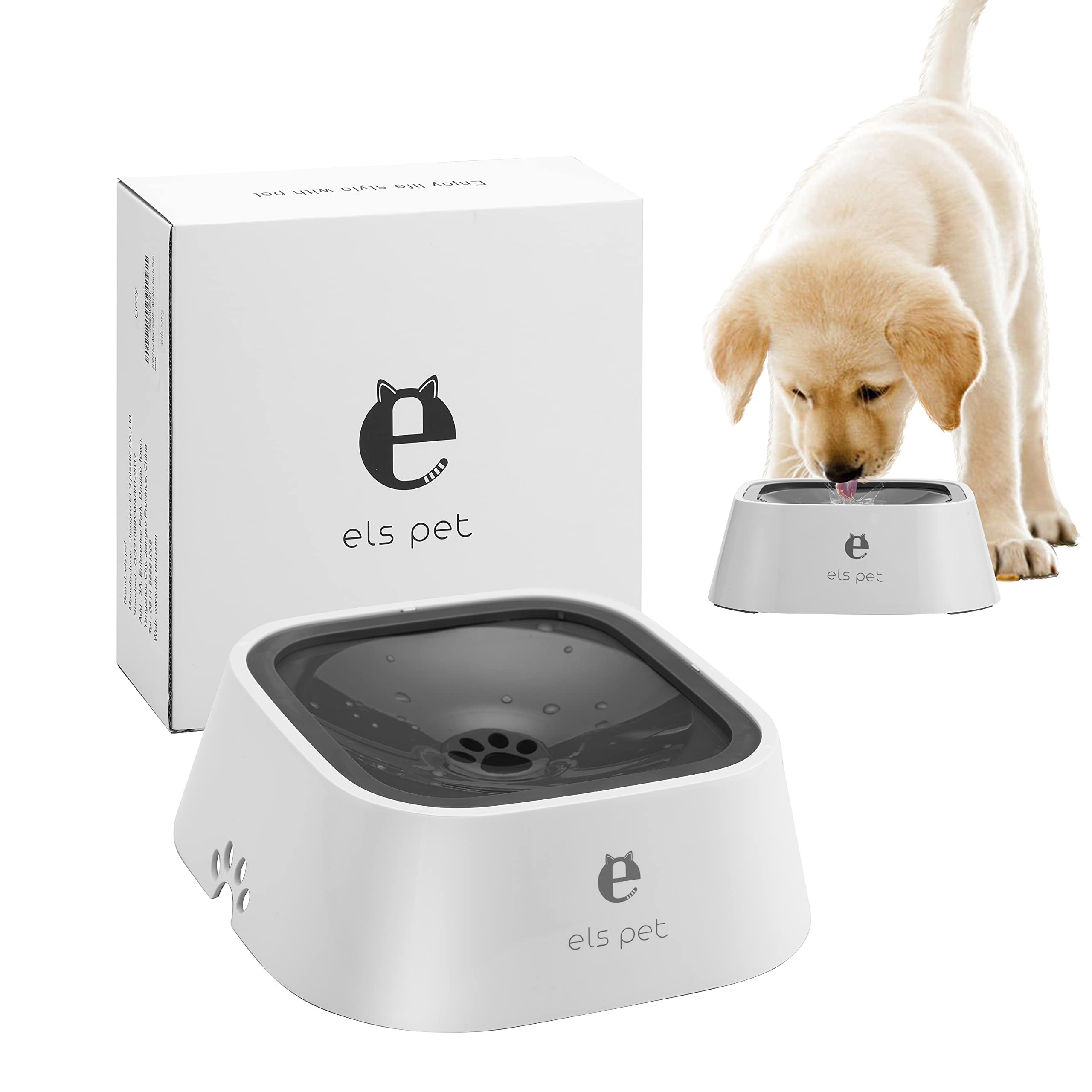 Els Pet Dog Water Bowl No Spill