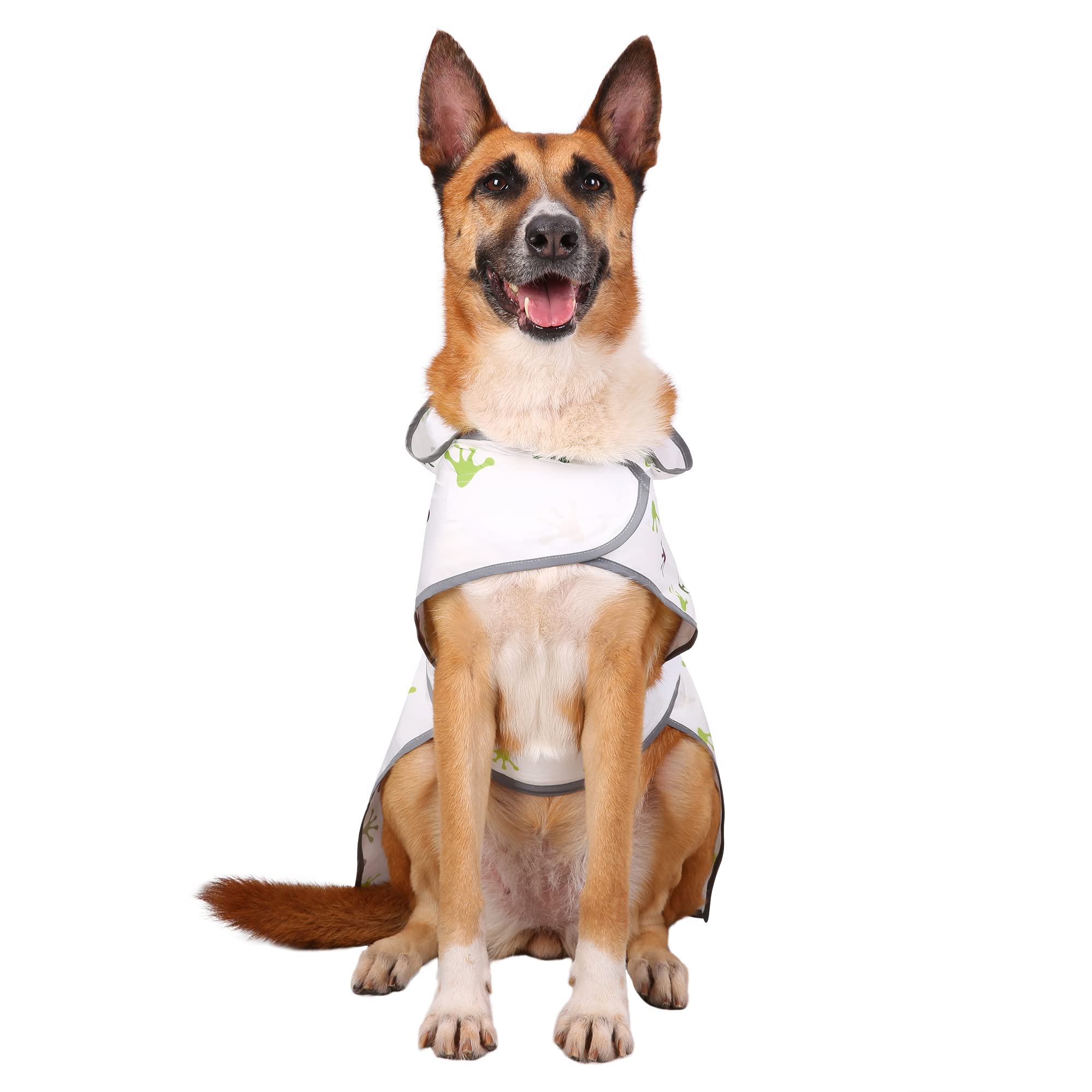 Dogs Raincoats For Large Dog, Waterproof Dogs Raincoat, Reflective Dog Poncho Rain Jacket Coat For Large Pets