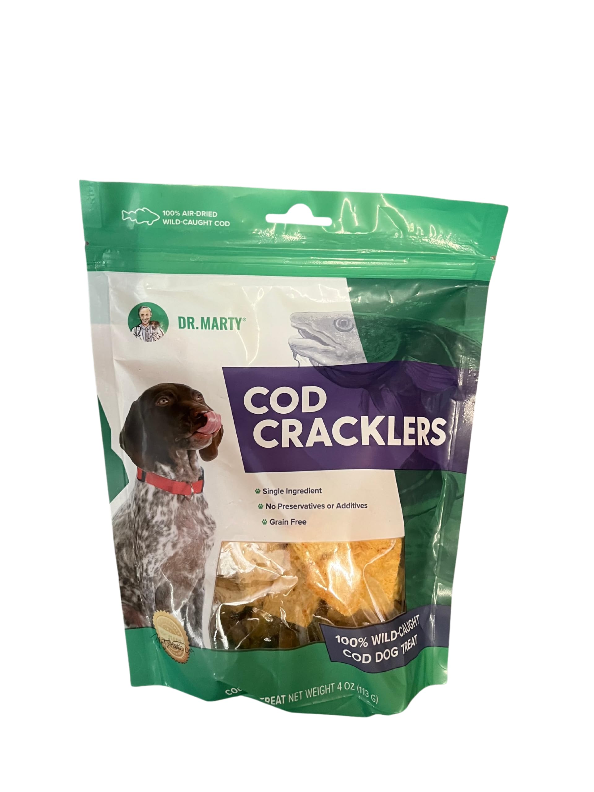 Dr. Marty Cod Cracklers Freeze Dried Dog Treats 4 oz