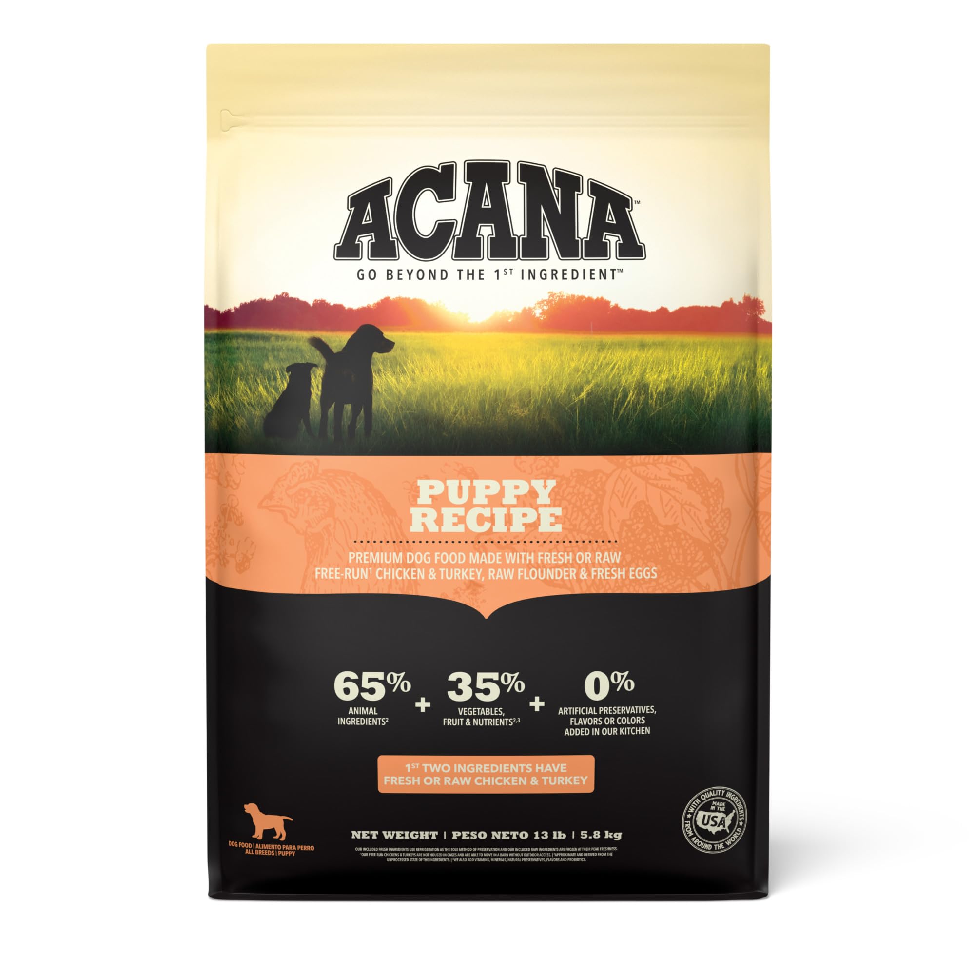 ACANA Grain Free Dry Dog Food, Puppy Recipe, 13lb