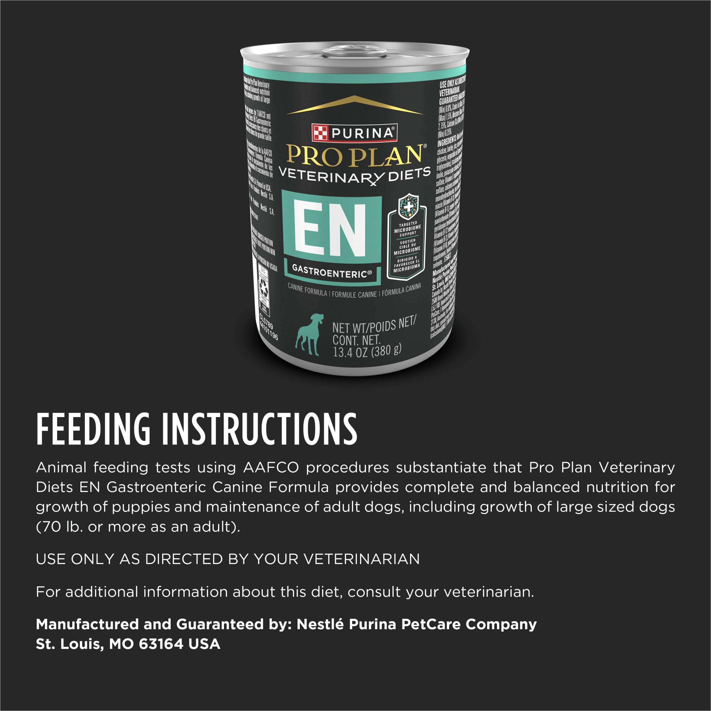 Purina Pro Plan Veterinary Diets EN Gastroenteric Canine Formula Wet Dog Food - (Pack of 12) 13.4 oz. Cans