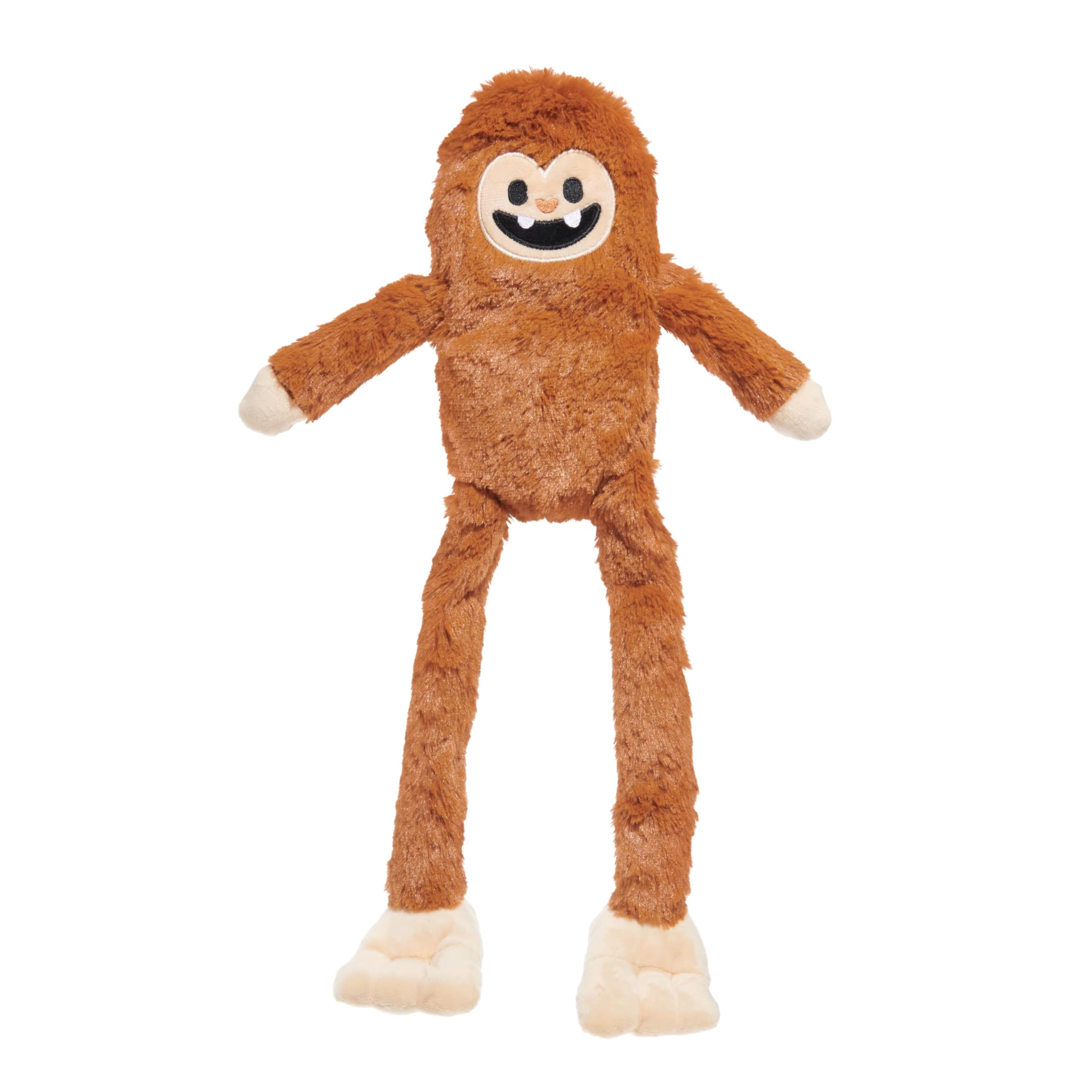 Barkbox Sasquatch Josh Plush Dog Toy - Squeaky Toy with Crazy Crinkle, Whip-N-Flip Arms, and Soft Plush Design for Interactive P