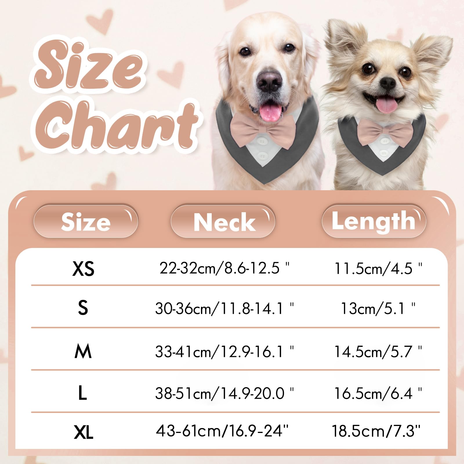 Fuamey Dog Tuxedo,Formal Dog Wedding Bandana Dog Collar With Bow Tie Dog Birthday Costume Adjustable Pet Party Tux Dog Wedding Attire,Dog Valentines Outfit Cosplay For Small Medium Large Pets Grey Xl
