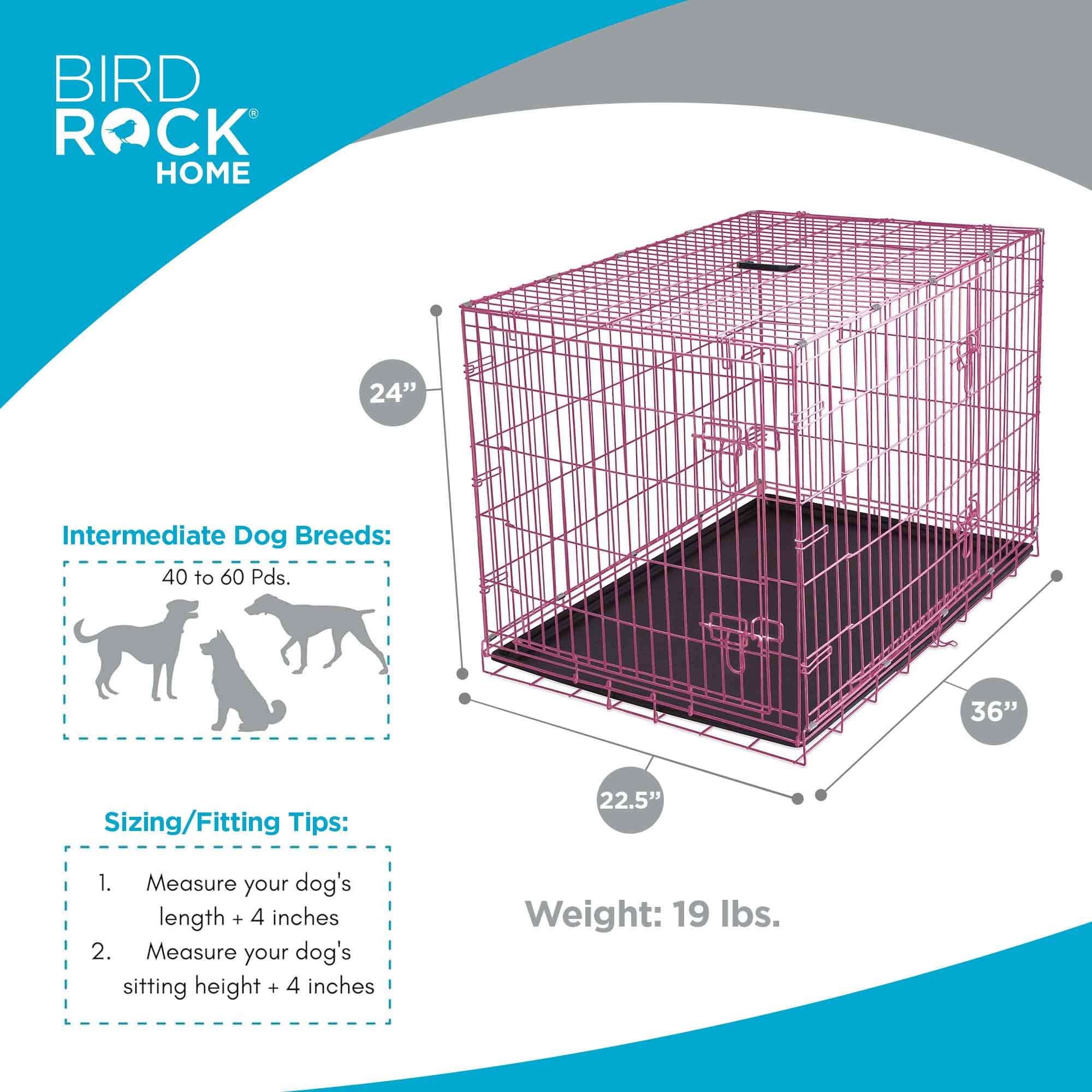 Internet'S Best Wire Dog Crate For Dogs - Double Door Metal Steel Crate, Indoor Folding & Collapsible Cage, Secure & Durable, Po